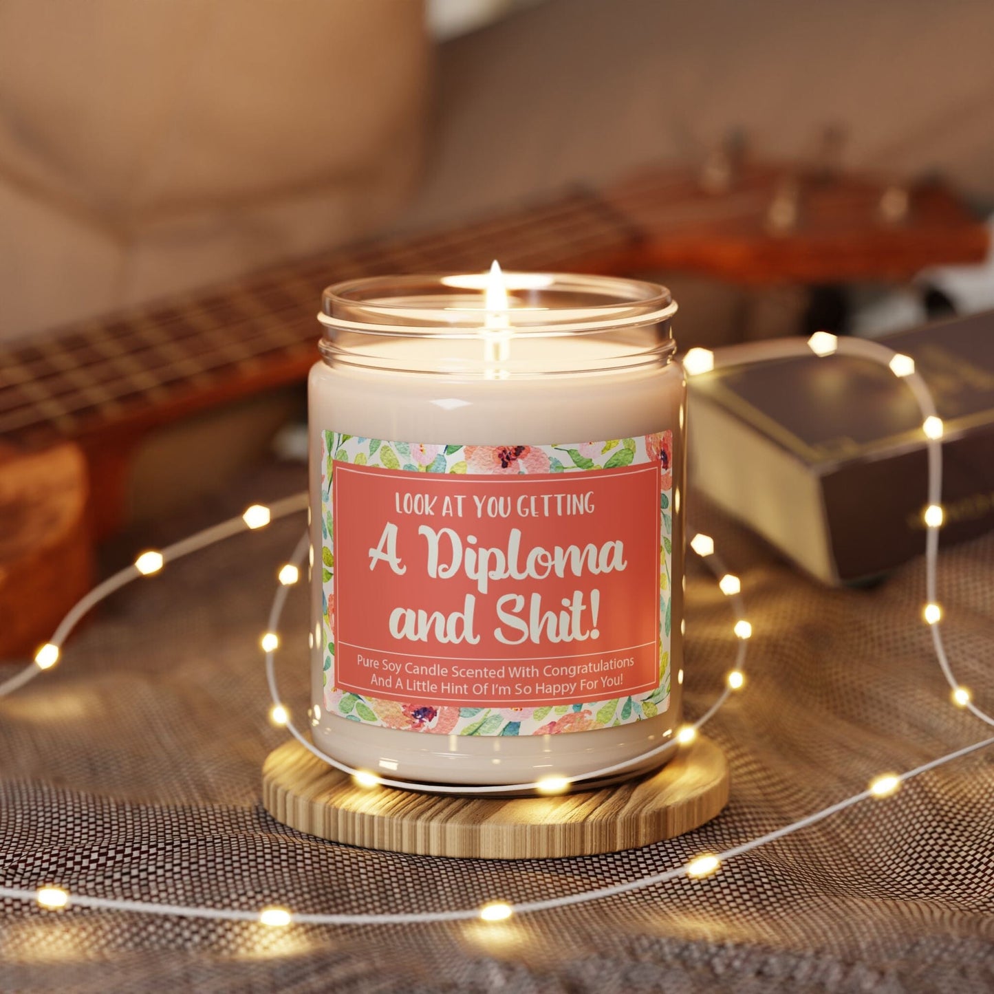 Best Friend You Did It Graduation Gift ~ Congratualtions Candle for Graduate Home Decor Printify