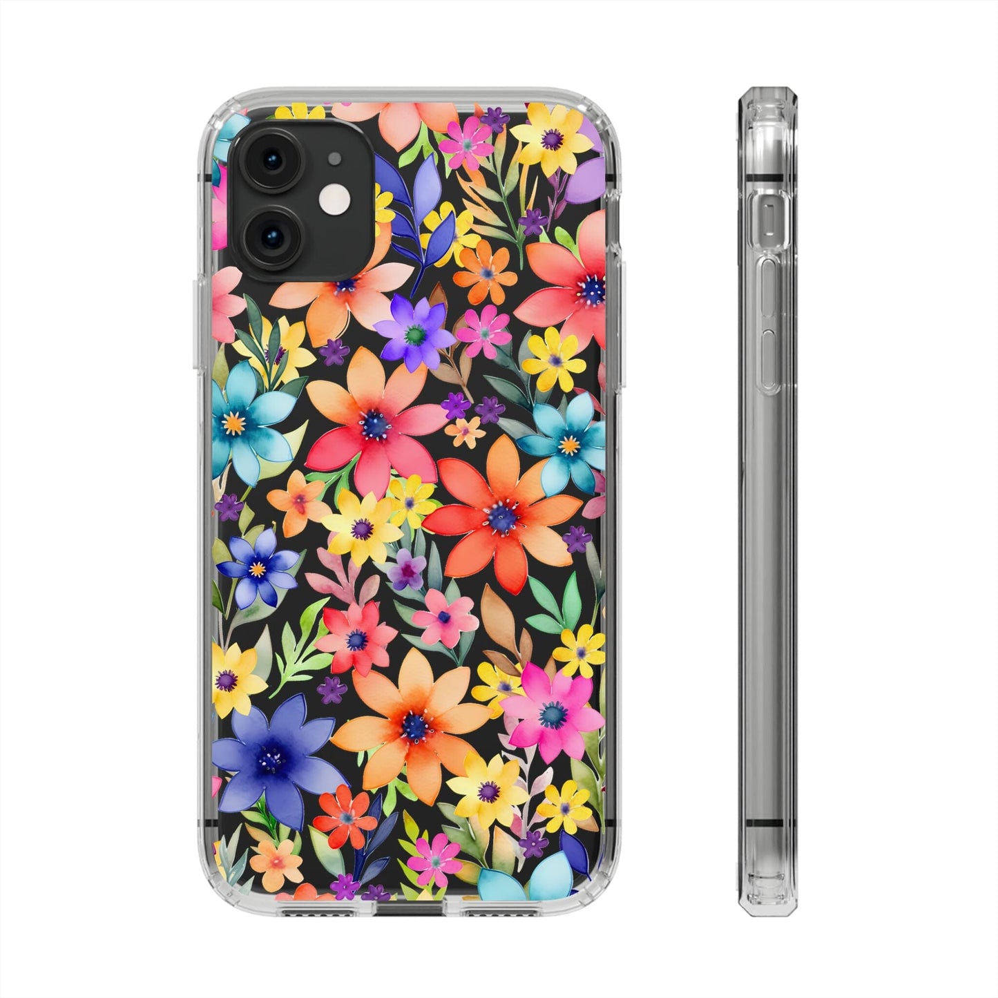 iPhone 16 Pro Case, Clear Phone Case, Flower Phone Case s24 Ultra Case, Cute Phonecase, Coquette Phone Case Phone Case Printify iPhone 11 Without gift packaging