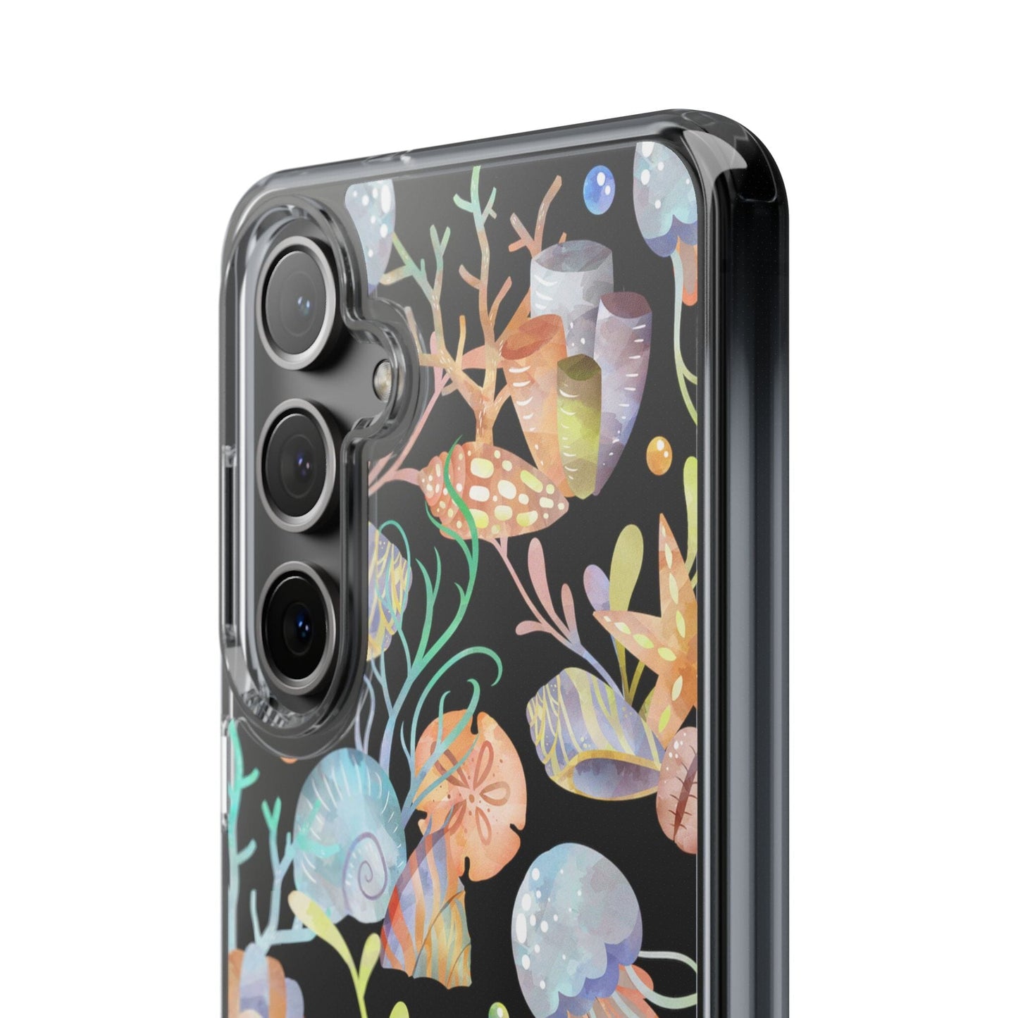 Seashell Phone Case, Beach Phone Case, Clear Phone Cases, Ocean Inspired Style, Beachy Summer Vibes iPhone 11-14 And Samsung Galaxy Cases Phone Case Printify