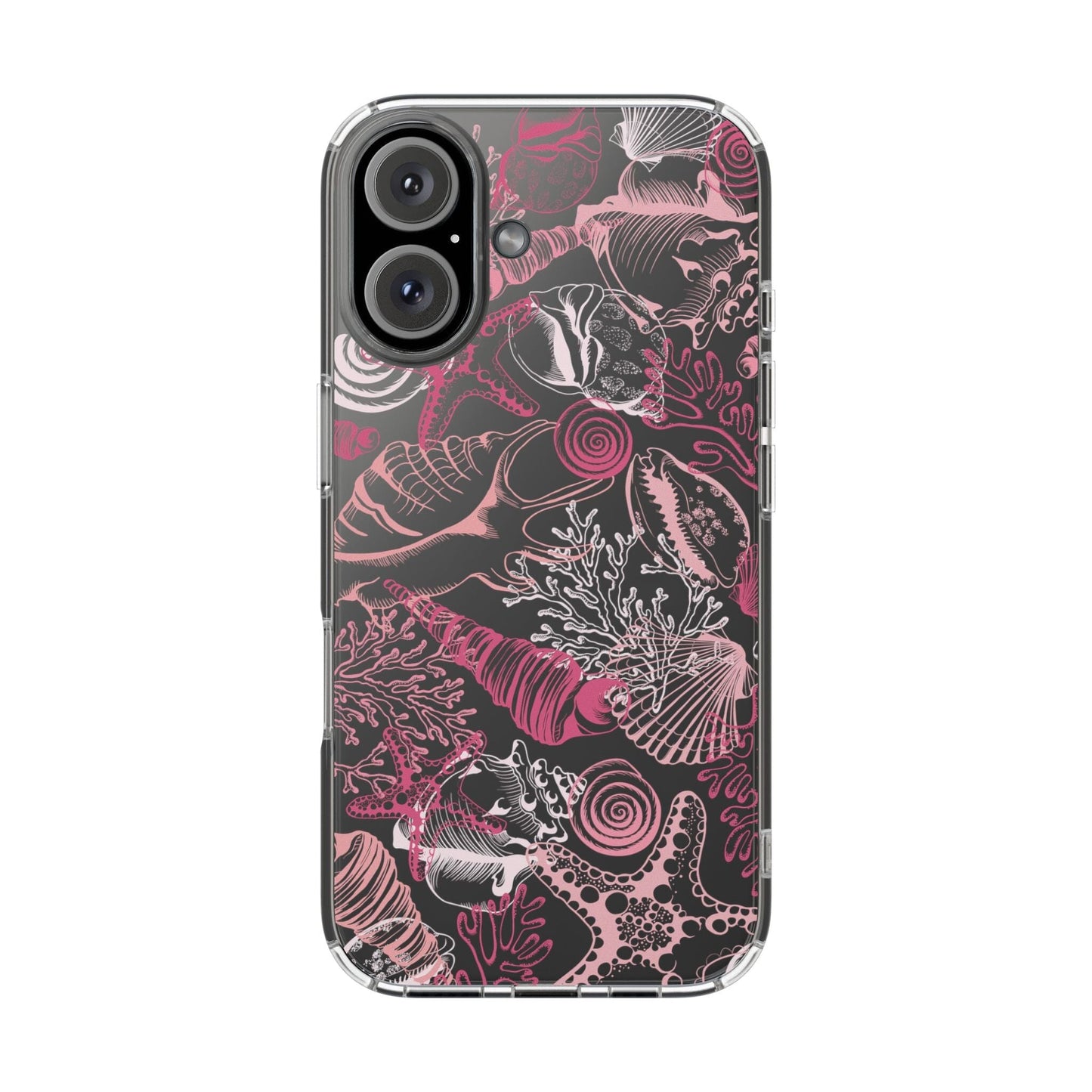 Pink Seashells Phone Case, Clear Summer Phone Cases Compatible with most iPhone and Samsung Galaxy Models Phone Case Printify