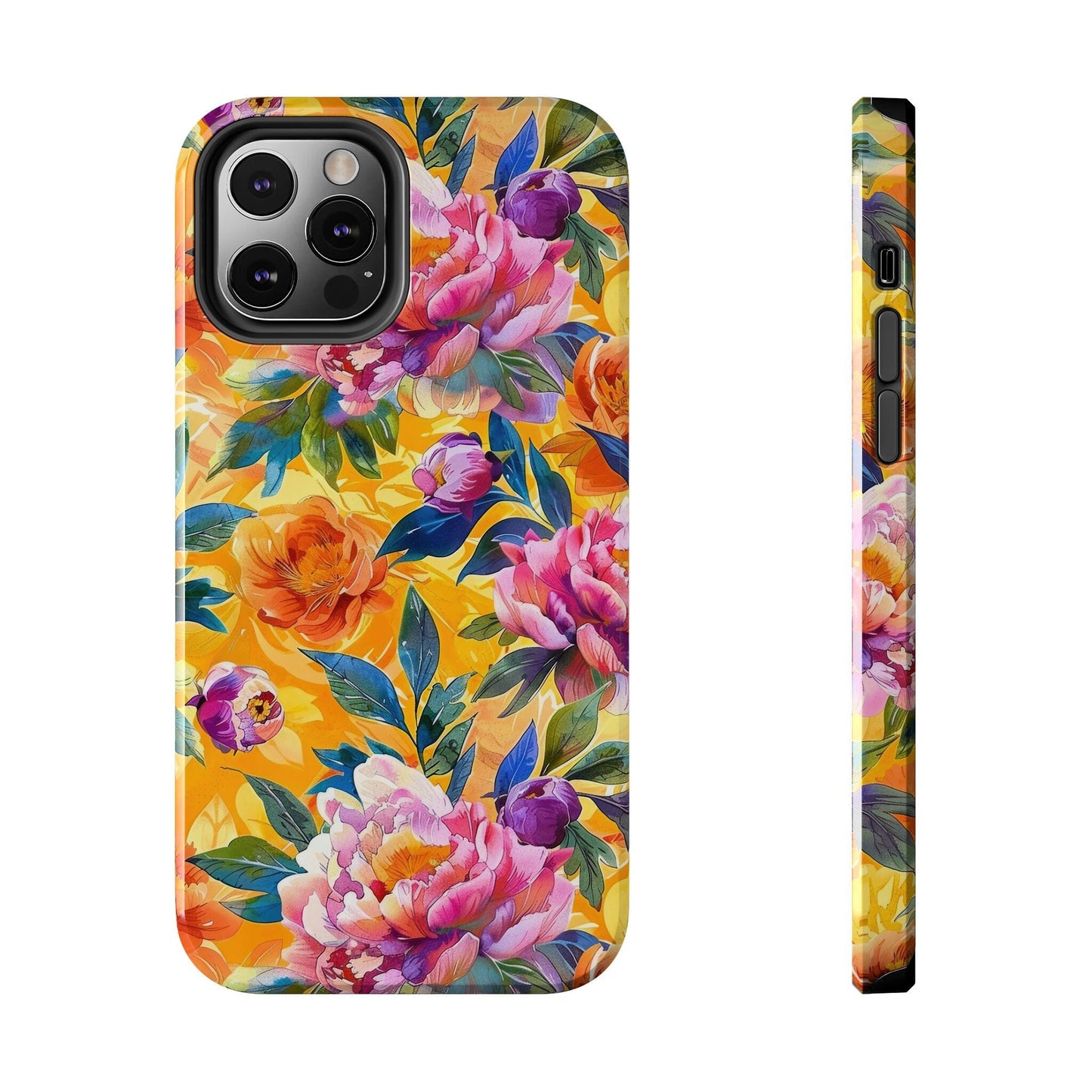 Spring Flowers Tough Phone Case - Designed to fit Most iPhone and Samsung Models Phone Case Printify iPhone 12 Pro