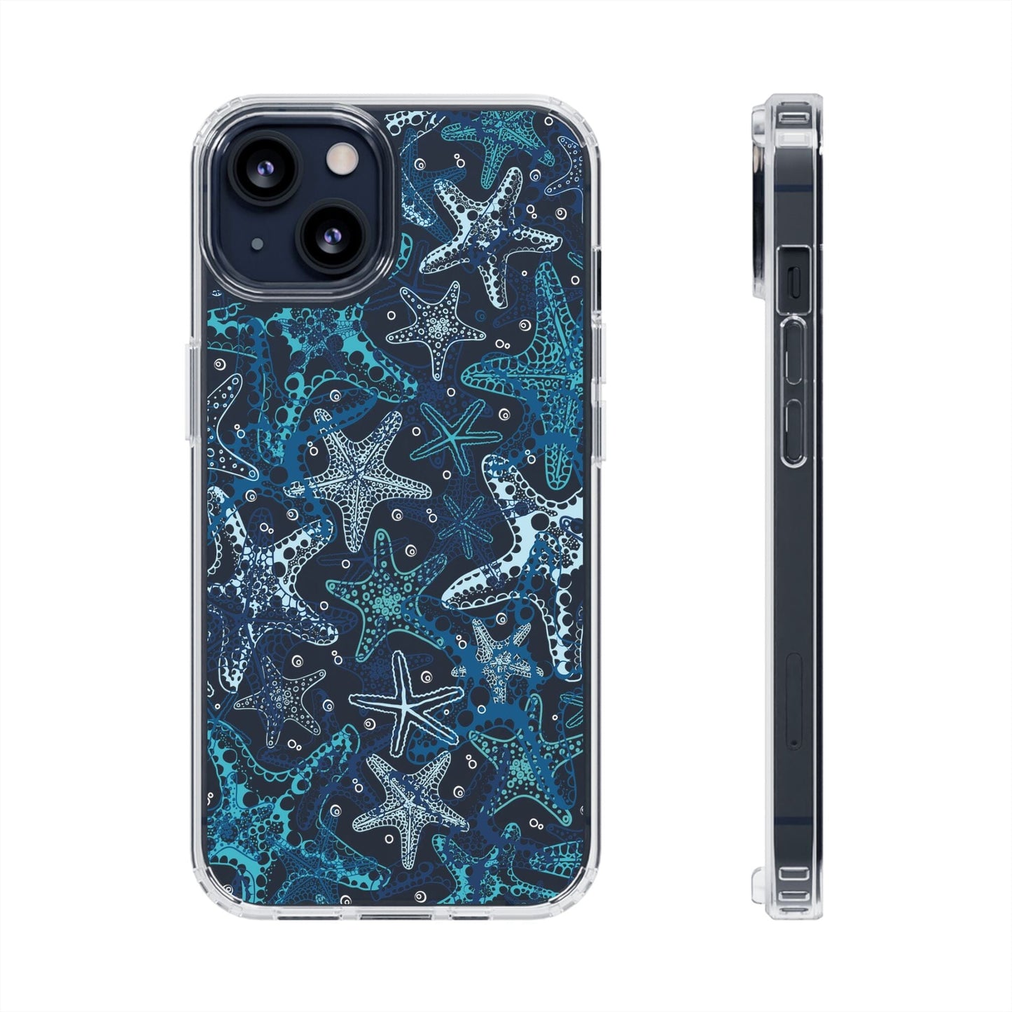 Starfish Clear Phone Cases, Summer Ocean Inspired Phone Cases Compatible with most iPhone and Samsung Models Phone Case Printify iPhone 13