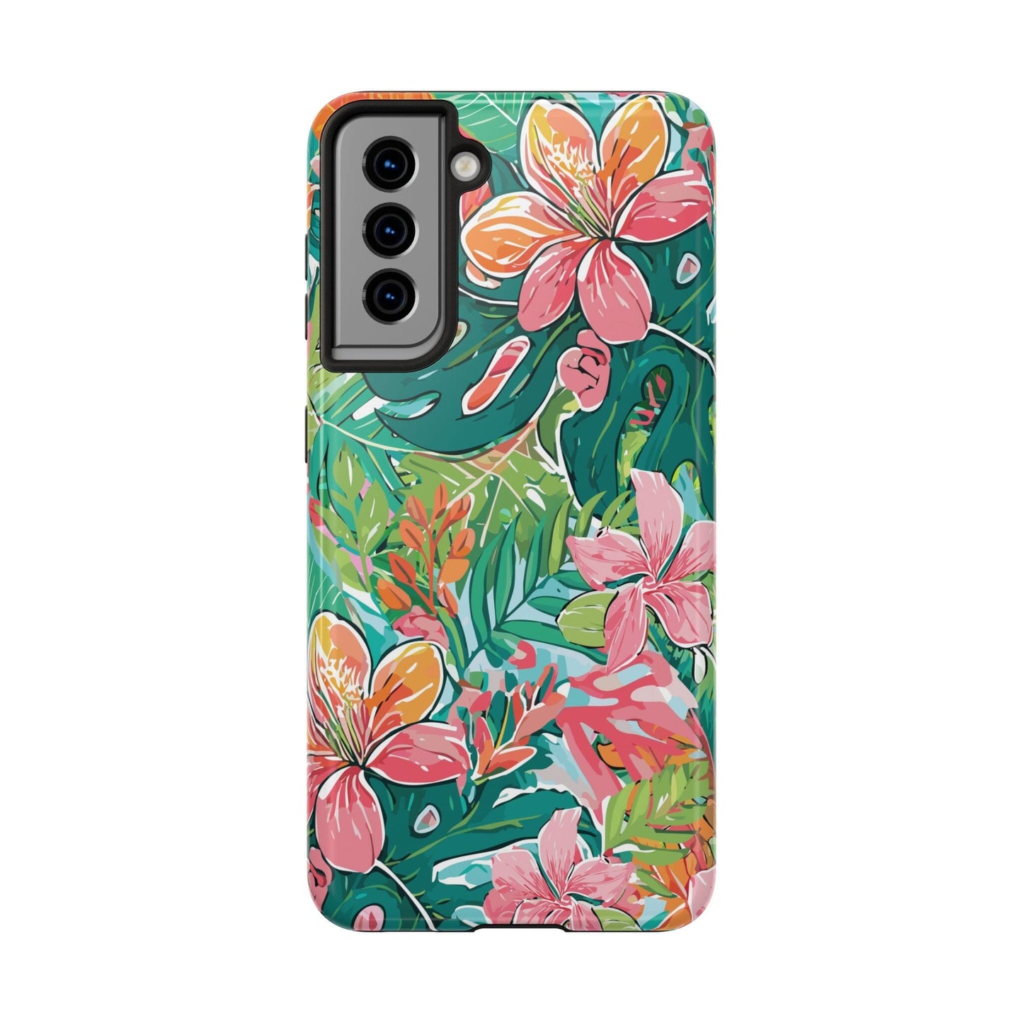 Tropical Brights Floral iPhone 16 Phone Cases • Designed to fit most iPhone and Samsung Models Phone Case Printify Samsung Galaxy S21