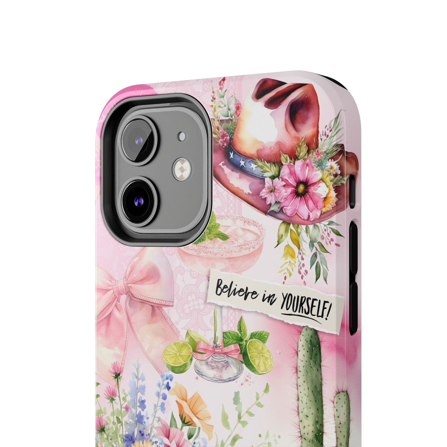 Pink Coquette Cowgirl Phone Case, Coastal Cowgirl Tough Phone Cases ~ Compatible with most iPhone and Samsung Models Phone Case Printify