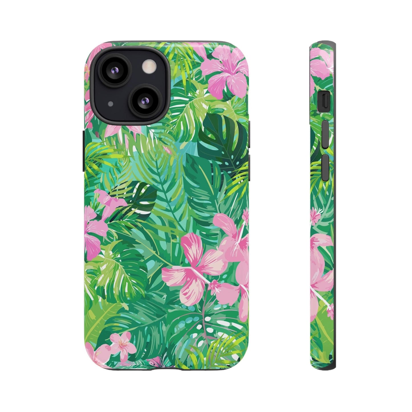 Tropical Pink Phone Case • Designed to Fit Most iPhone, Samsung and Google Models Phone Case Printify iPhone 13 Mini Glossy