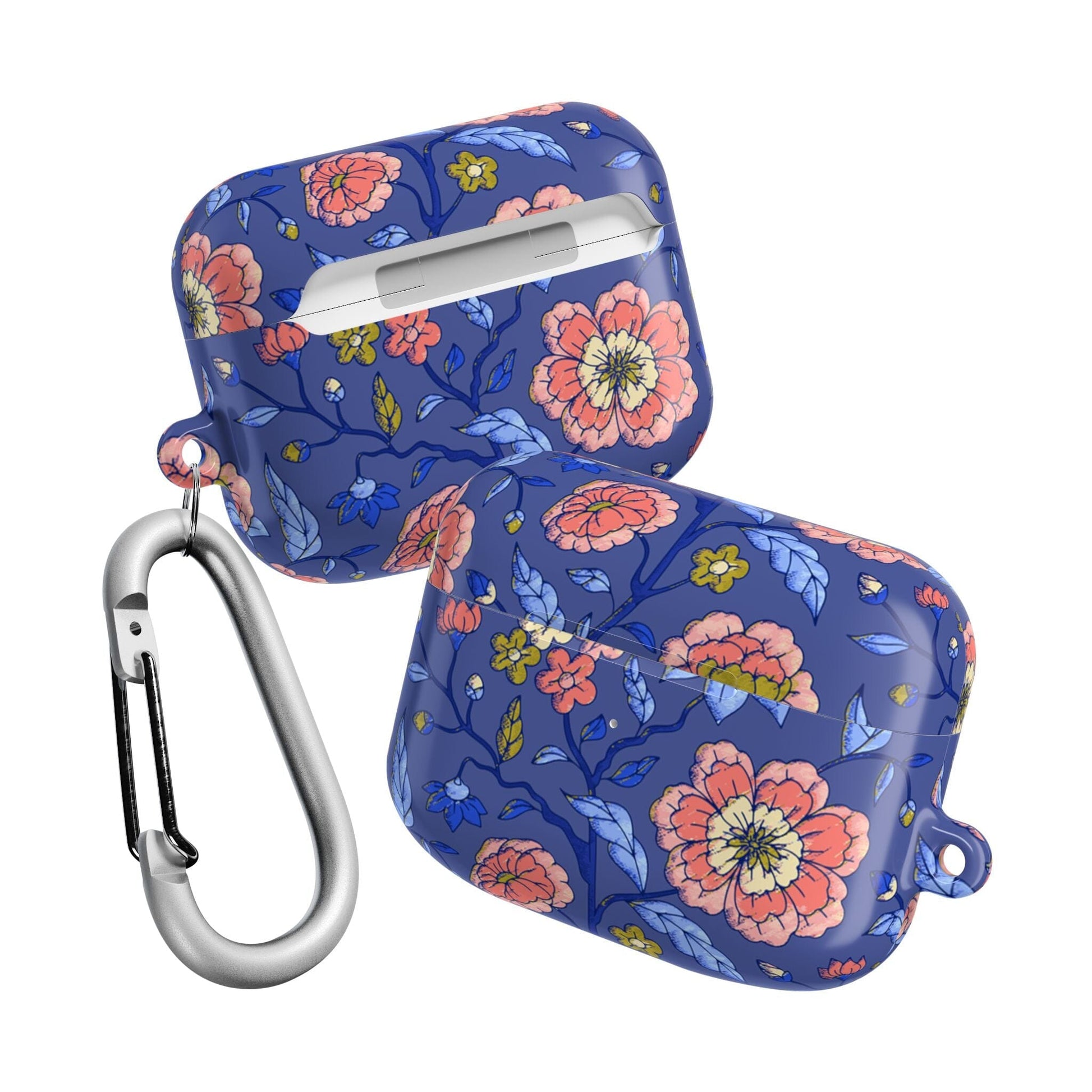 Toile AirPod Case, Chinoiserie Ear Bud Case, Preppy Floral Airpods, Protective Case for Ear Buds Accessories Printify
