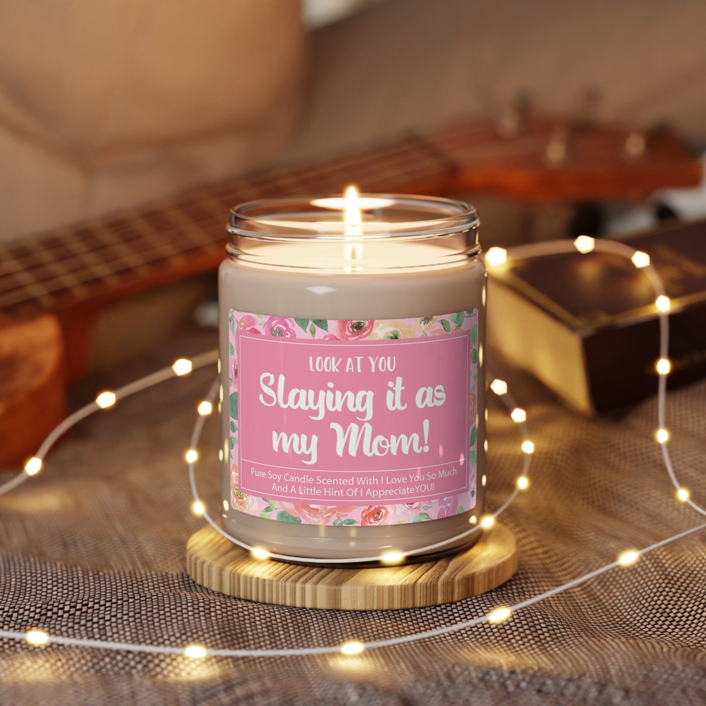 Mother's Day Candle, Slaying It As My Mom, Gratitude and Appreciation Gifts, Gift for Mom From Daughter, 1st Mothers Day Gift for Wife Home Decor Printify Apple Harvest 9oz