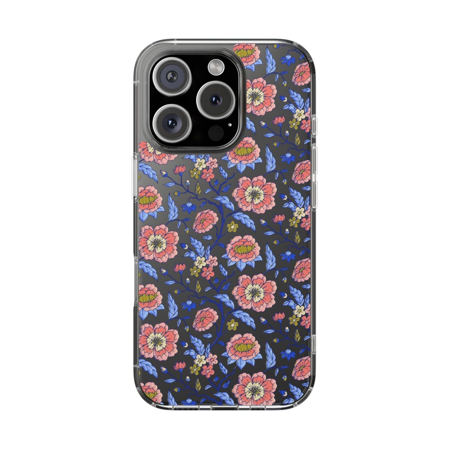 Clear Phone Case, iPhone 16 Pro Max Case, Chinoiserie Toile – Compatible with Most iPhone and Samsung Models Phone Case Printify iPhone 16 Pro Without gift packaging