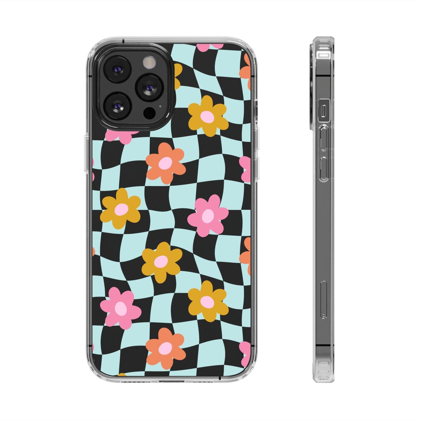 Cute Coconut Girl iPhone Cases • Colorful Floral Clear Phone Case Designed to fit Most iPhone and Samsung Models Phone Case Printify iPhone 12 Pro Max Without gift packaging