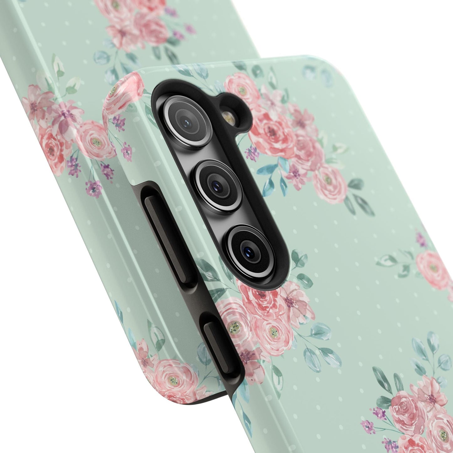 Green Floral Phone Case, Summer Flower Phonecases, Coquette Aesthetic iPhone Case for 15 14 13 12 Cell Phone Covers Phone Case Printify