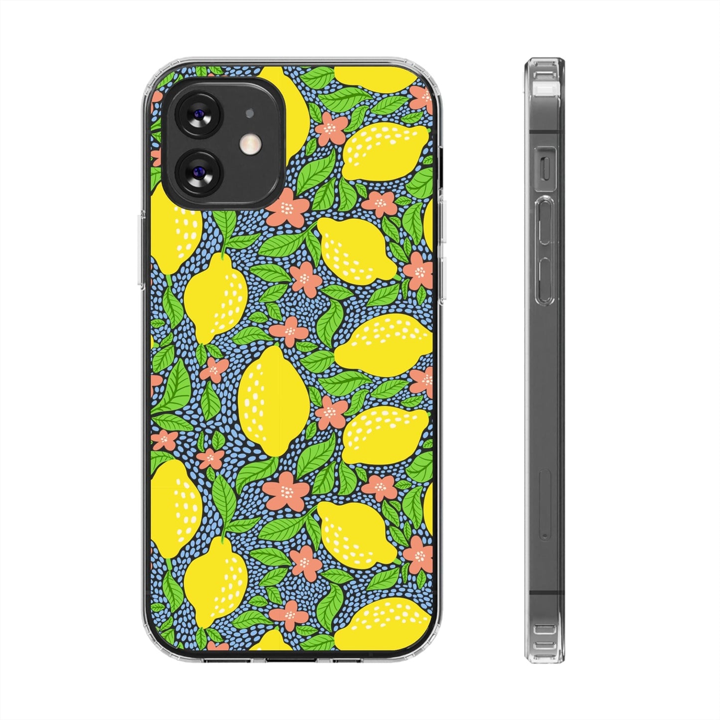 Clear iPhone 16 Pro Phone Case, Lemon Citron Coquette Phonecase • Designed to fit Most iPhone and Samsung Models Phone Case Printify iPhone 12 Without gift packaging