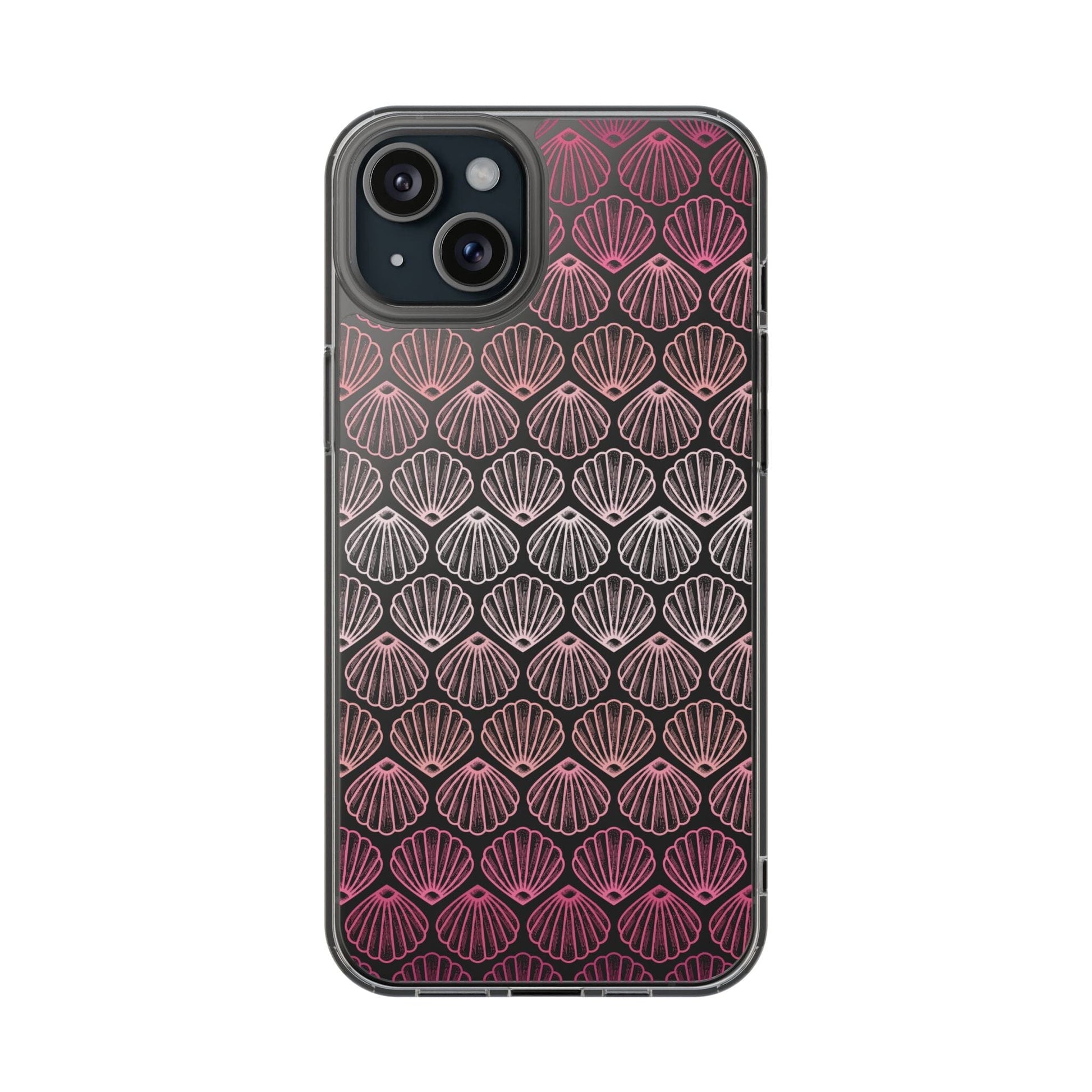 Coconut Girl iPhone 16 Clear Phone Case, Pink Seashell Design, Beachy Summer Vibes Aesthetic, iPhone 15, iPhone 14 13, Samsung Galaxy Phone Case Printify iPhone 15 Plus Without gift packaging