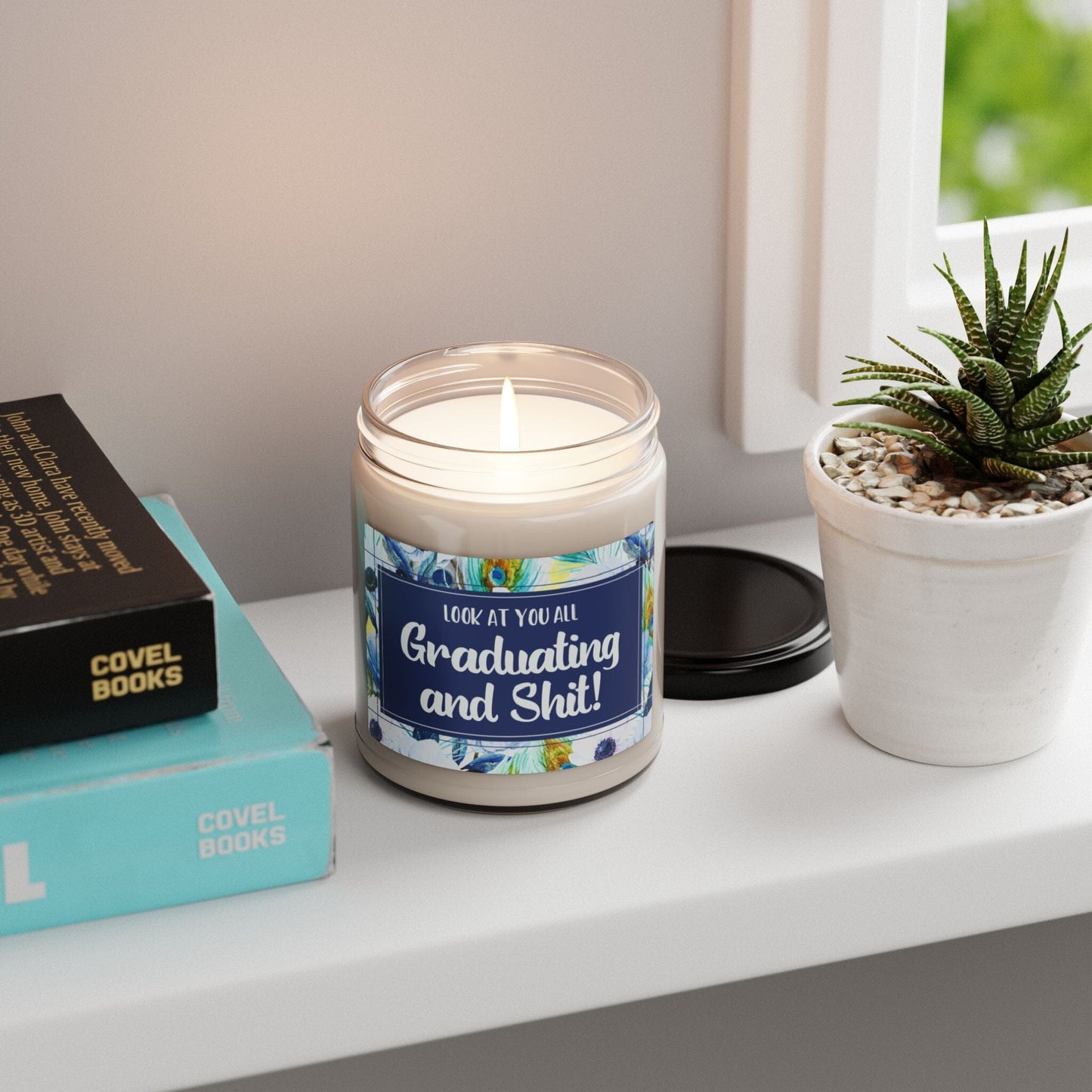 Look At You Graduating and Shit! Candle Gift ~ Roommate Gifts, College Grad, High School Graduation Gifts Home Decor Printify