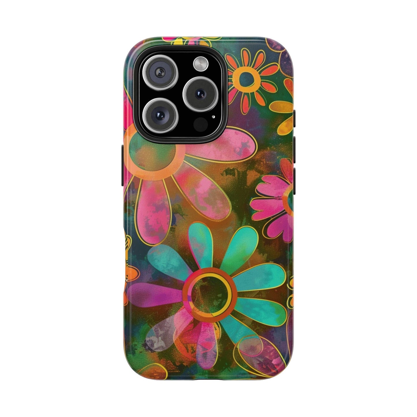 70s Retro Daisy Phone Case • Impact Resistant Cases Designed to fit Most iPhone and Samsung Phones Phone Case Printify iPhone 16 Pro
