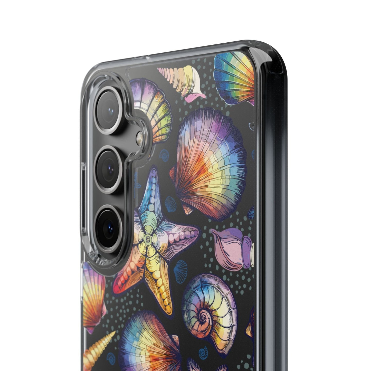 Rainbow Seashell Clear Phone Cases • Designed to fit most iPhone and Samsung Phones Phone Case Printify