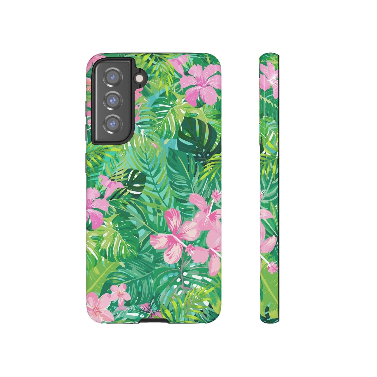 Tropical Pink Phone Case • Designed to Fit Most iPhone, Samsung and Google Models Phone Case Printify Samsung Galaxy S21 FE Glossy