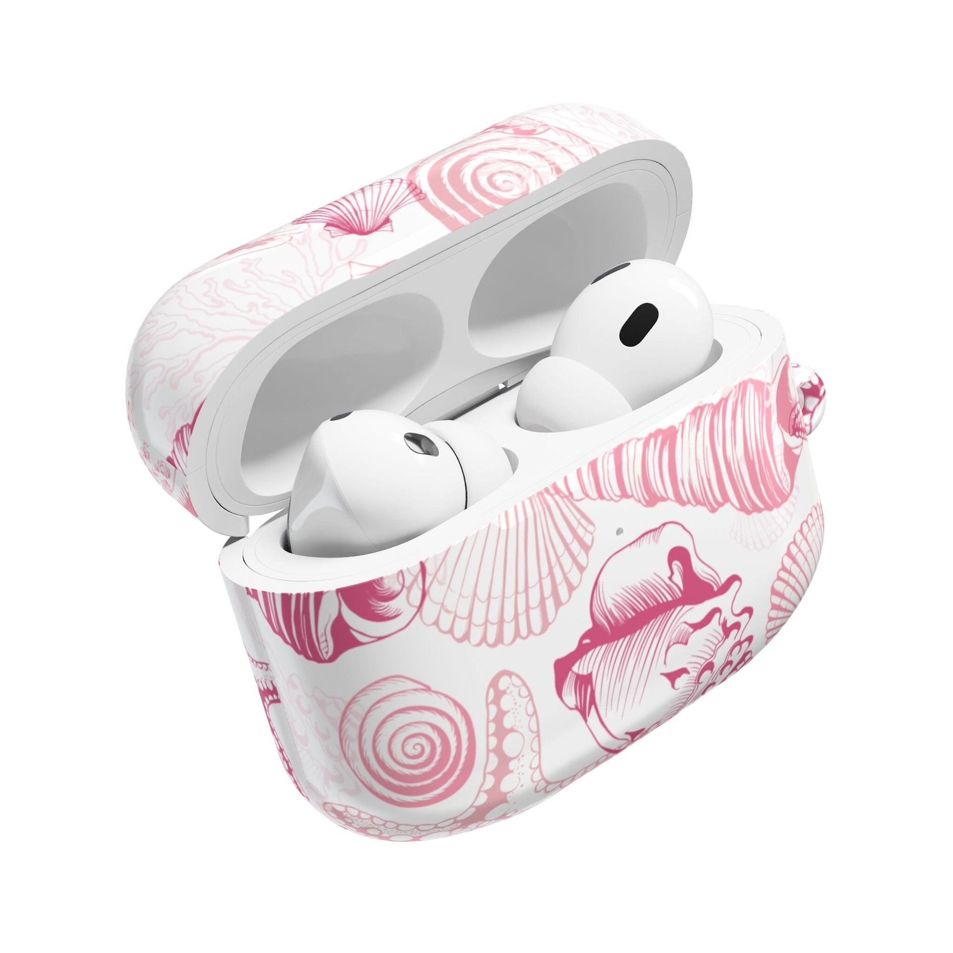 Pink Seashell AirPod Case, Ocean-Inspired Earbud Cover • Cute Summer Phone Accessories Accessories Printify