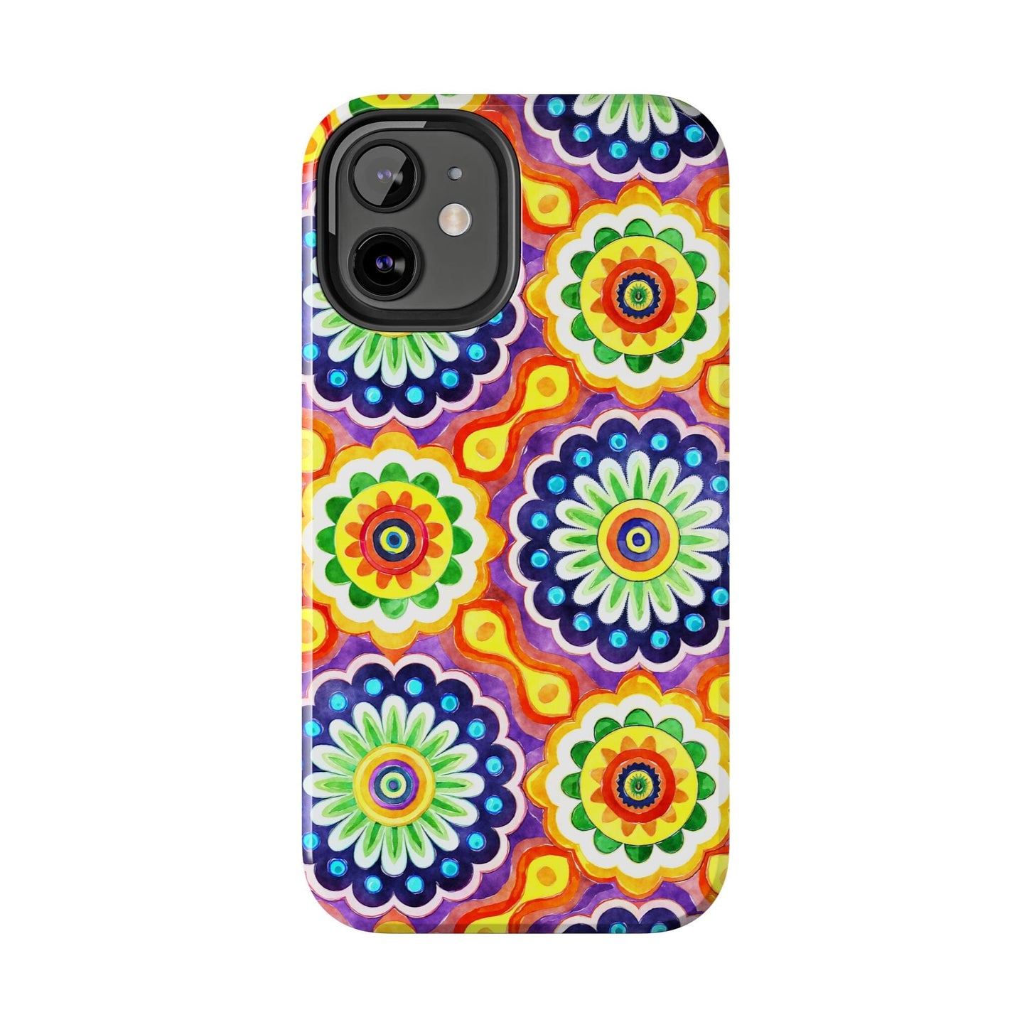 Rainbow Mandala Phone Case • Designed to Fit Most iPhone and Samsung Models Phone Case Printify