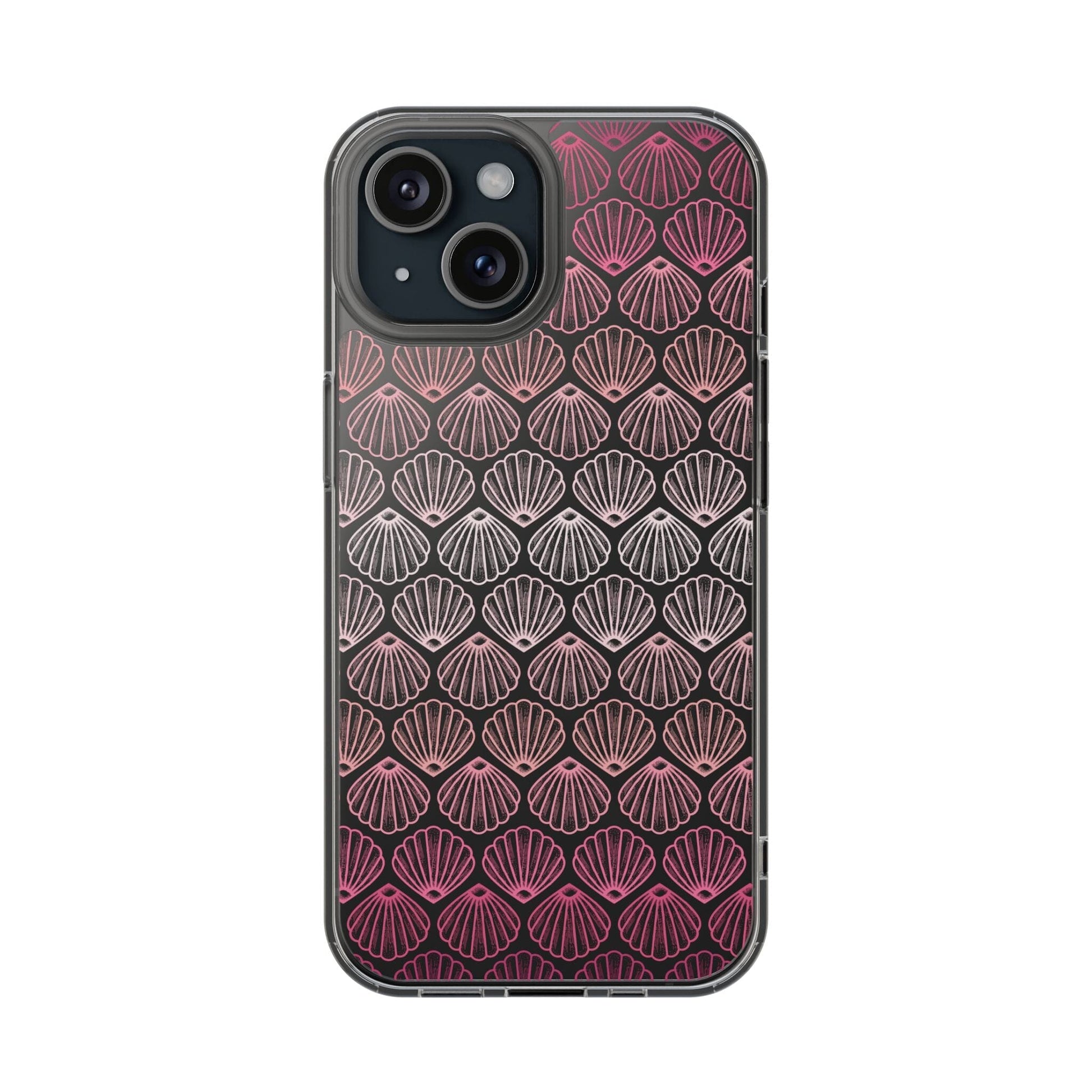 Coconut Girl iPhone 16 Clear Phone Case, Pink Seashell Design, Beachy Summer Vibes Aesthetic, iPhone 15, iPhone 14 13, Samsung Galaxy Phone Case Printify iPhone 15 Without gift packaging
