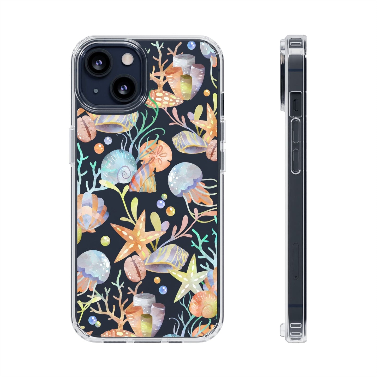 Seashell Phone Case, Beach Phone Case, Clear Phone Cases, Ocean Inspired Style, Beachy Summer Vibes iPhone 11-14 And Samsung Galaxy Cases Phone Case Printify iPhone 13 Without gift packaging