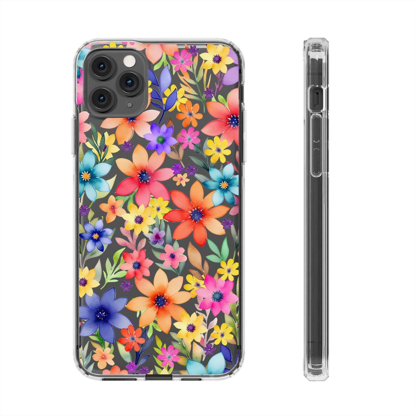 iPhone 16 Pro Case, Clear Phone Case, Flower Phone Case s24 Ultra Case, Cute Phonecase, Coquette Phone Case Phone Case Printify iPhone 11 Pro Max Without gift packaging