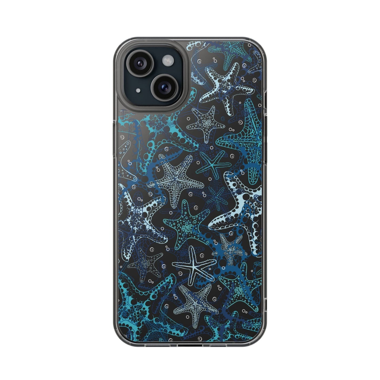 Starfish Clear Phone Cases, Summer Ocean Inspired Phone Cases Compatible with most iPhone and Samsung Models Phone Case Printify iPhone 15 Plus