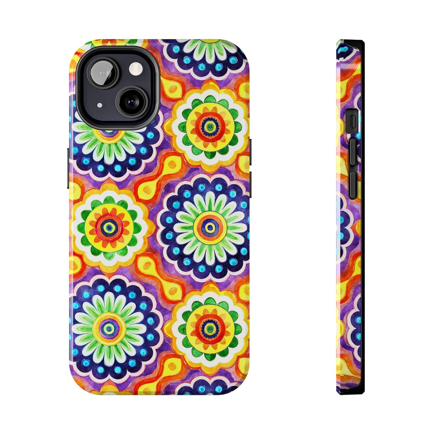Rainbow Mandala Phone Case • Designed to Fit Most iPhone and Samsung Models Phone Case Printify iPhone 13