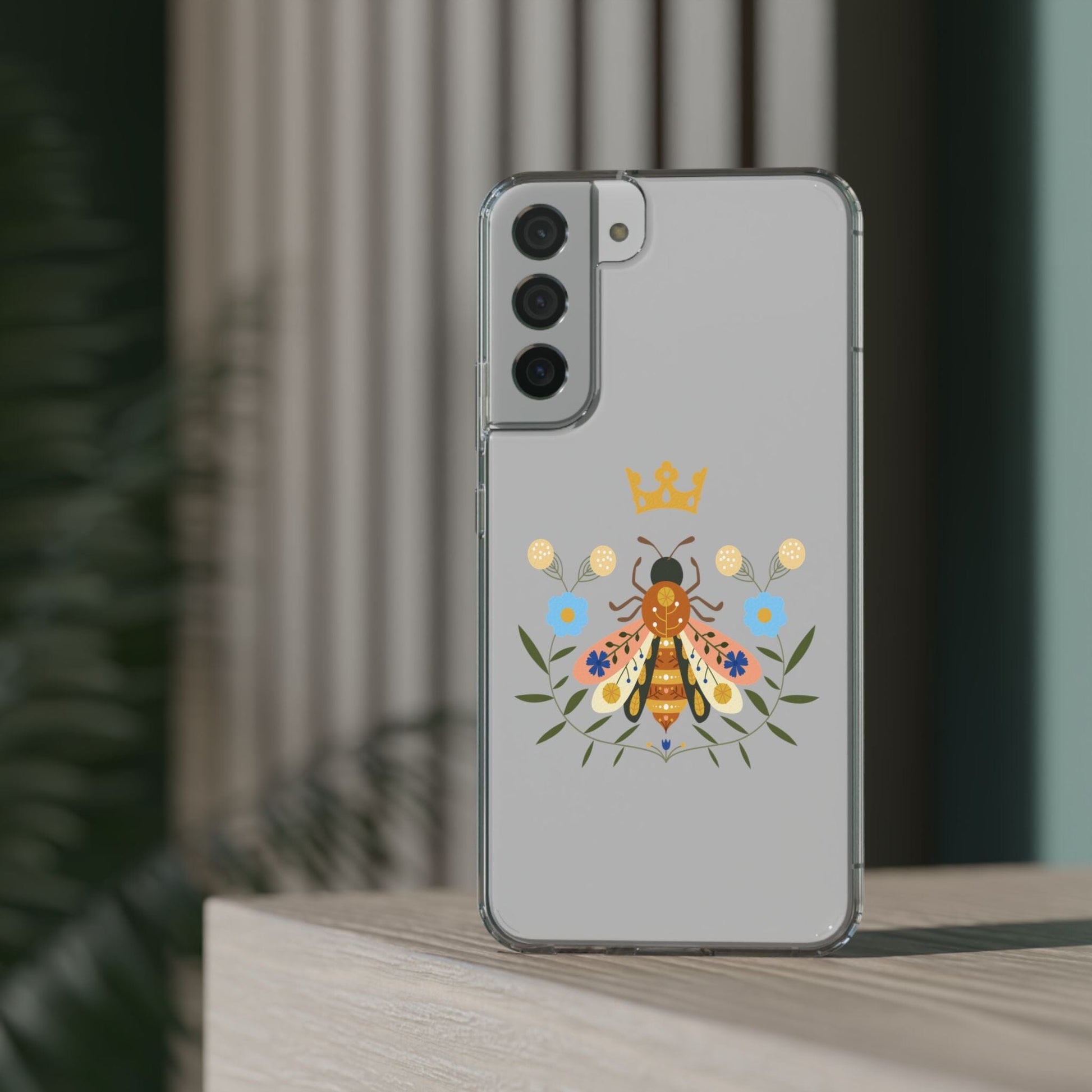 Clear Queen Been Phone Case • Designed to Fit Most iPhone and Samsung Models Phone Case Printify