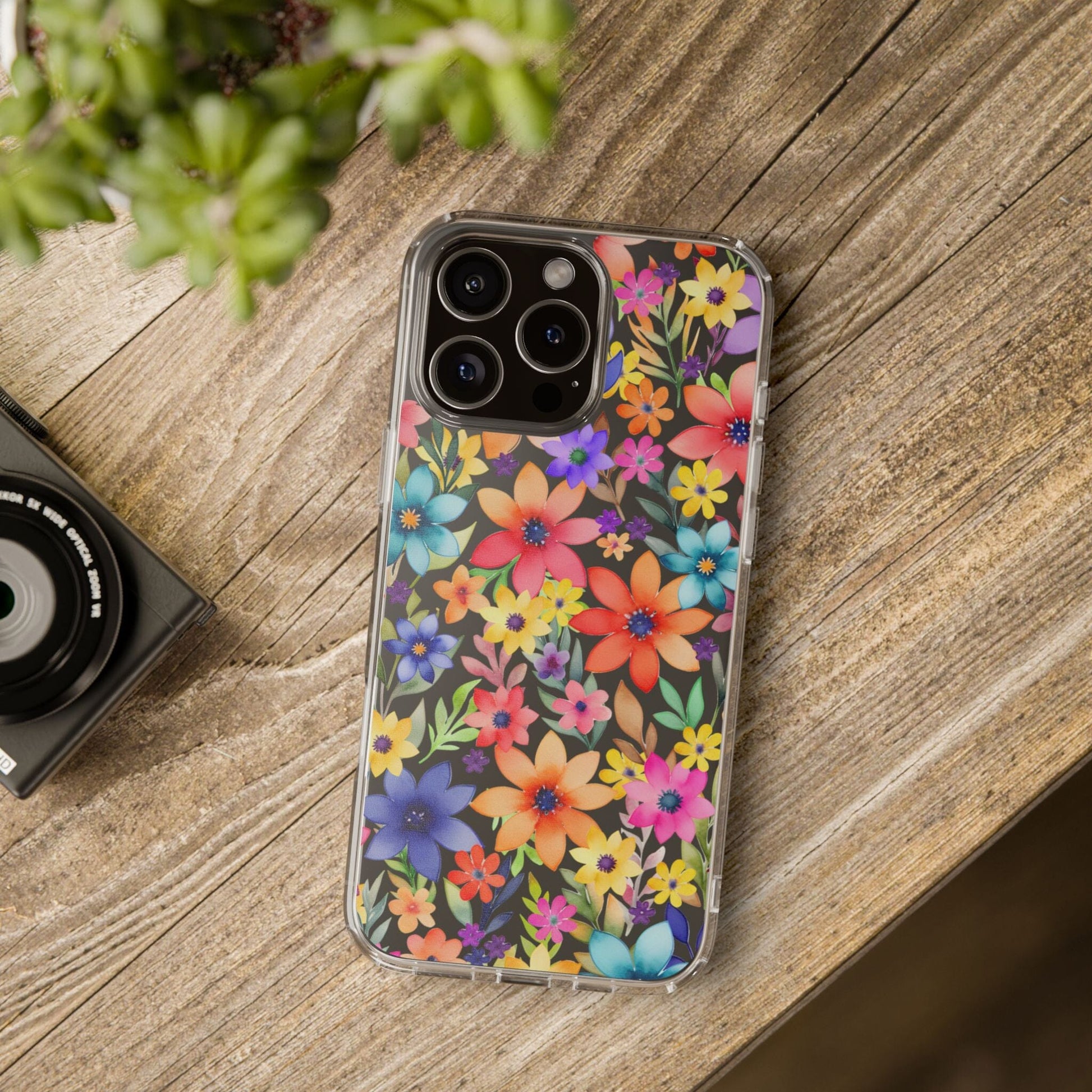 iPhone 16 Pro Case, Clear Phone Case, Flower Phone Case s24 Ultra Case, Cute Phonecase, Coquette Phone Case Phone Case Printify