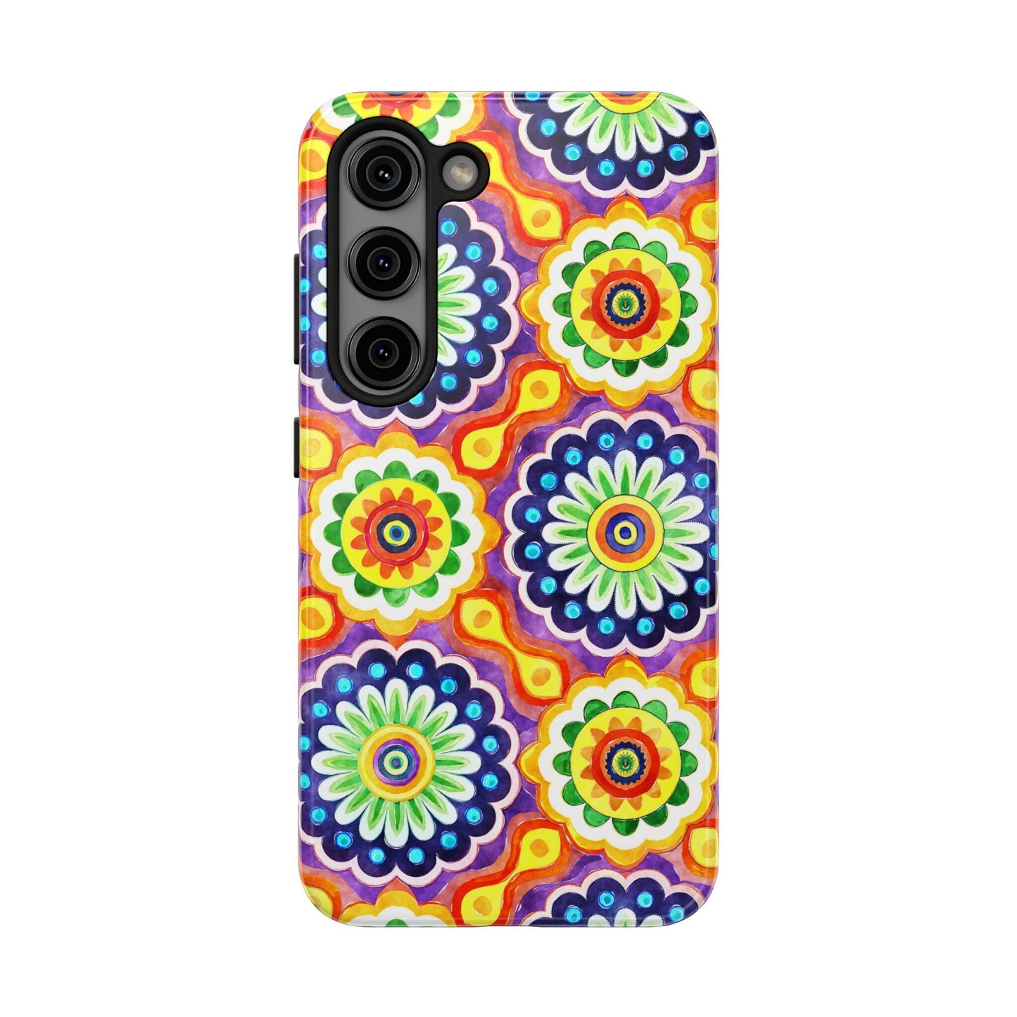 Rainbow Mandala Phone Case • Designed to Fit Most iPhone and Samsung Models Phone Case Printify Samsung Galaxy S23