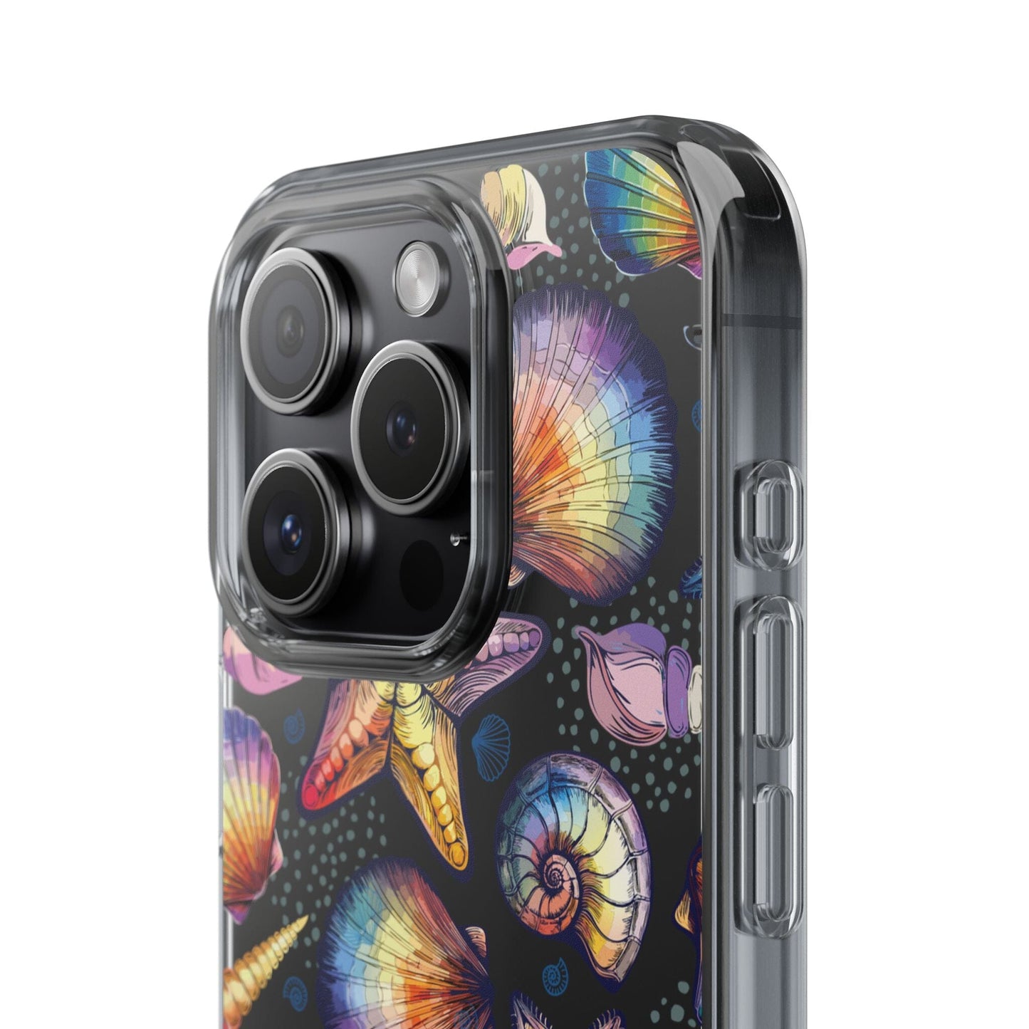 Rainbow Seashell Clear Phone Cases • Designed to fit most iPhone and Samsung Phones Phone Case Printify