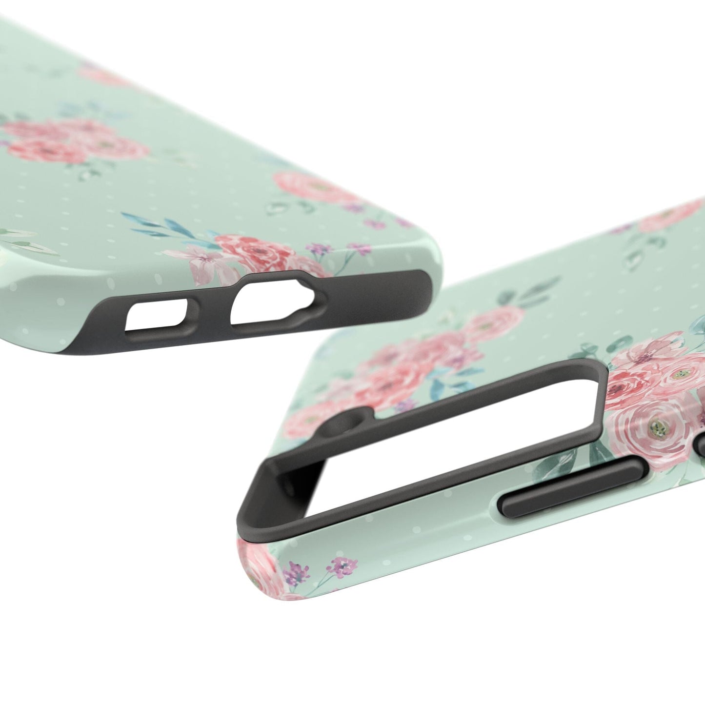 Green Floral Phone Case, Summer Flower Phonecases, Coquette Aesthetic iPhone Case for 15 14 13 12 Cell Phone Covers Phone Case Printify