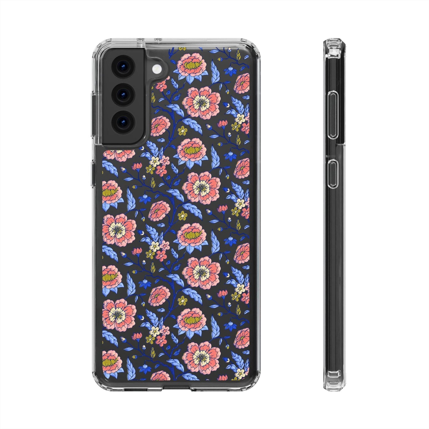 Clear Phone Case, iPhone 16 Pro Max Case, Chinoiserie Toile – Compatible with Most iPhone and Samsung Models Phone Case Printify Samsung Galaxy S21 Plus Without gift packaging