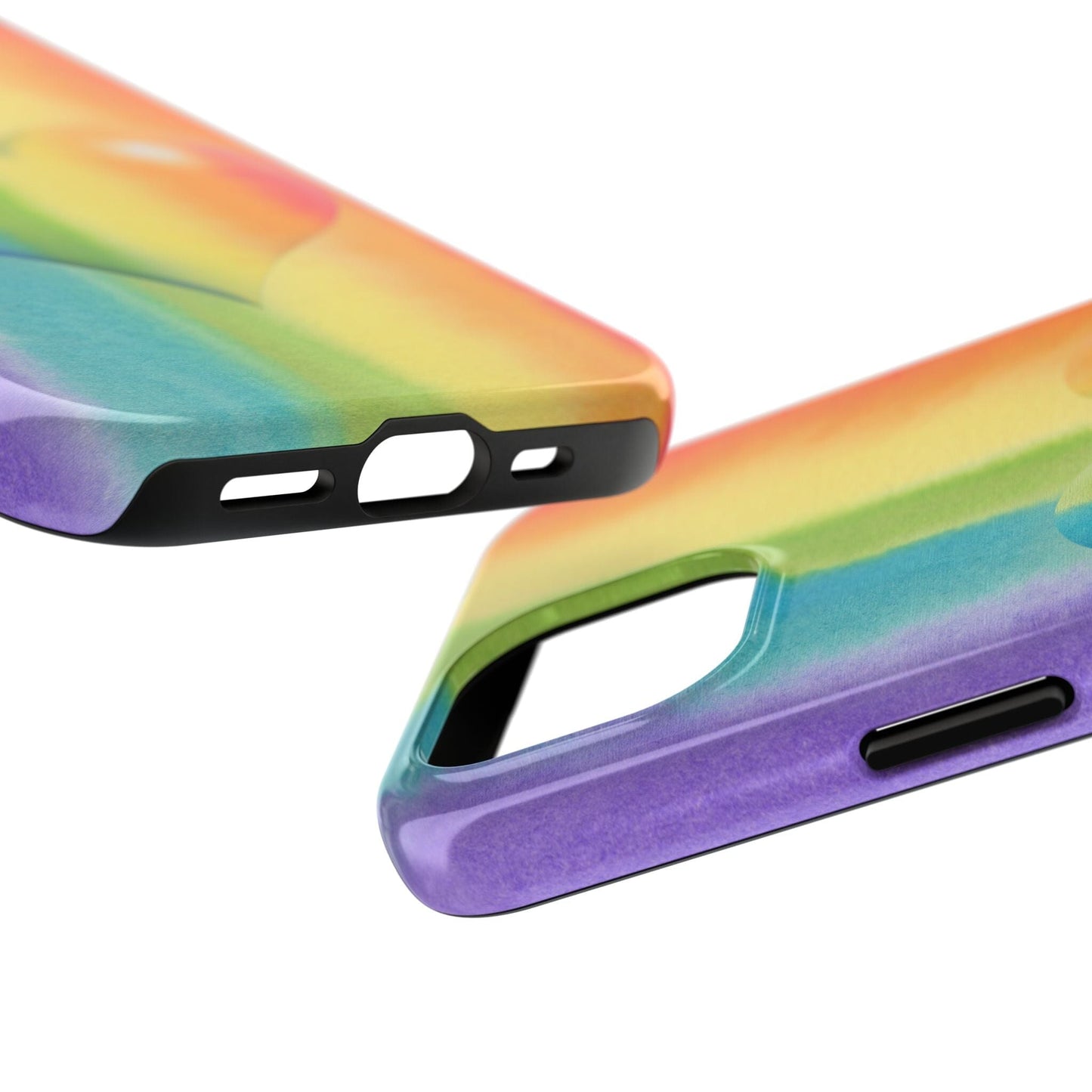 Rainbow Heart iPhone 16 Pride Case • Designed to fit most iPhone and Samsung Models Phone Case Printify