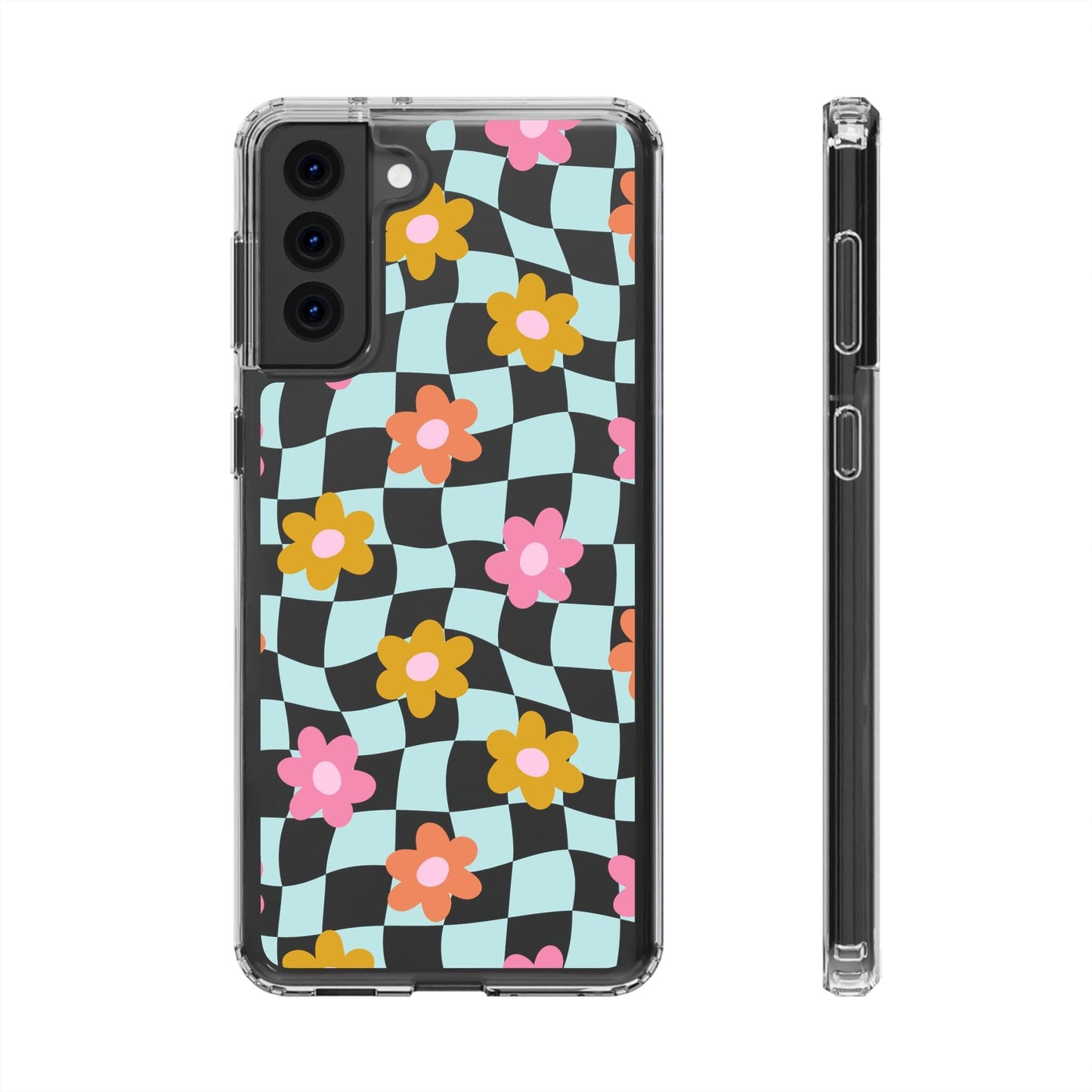 Cute Coconut Girl iPhone Cases • Colorful Floral Clear Phone Case Designed to fit Most iPhone and Samsung Models Phone Case Printify Samsung Galaxy S21 Plus Without gift packaging
