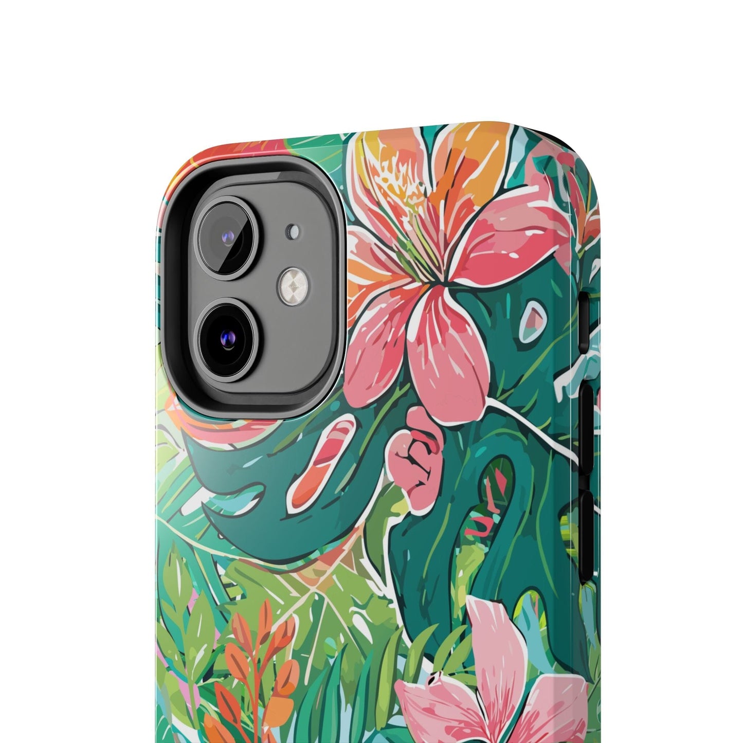 Tropical Brights Floral iPhone 16 Phone Cases • Designed to fit most iPhone and Samsung Models Phone Case Printify