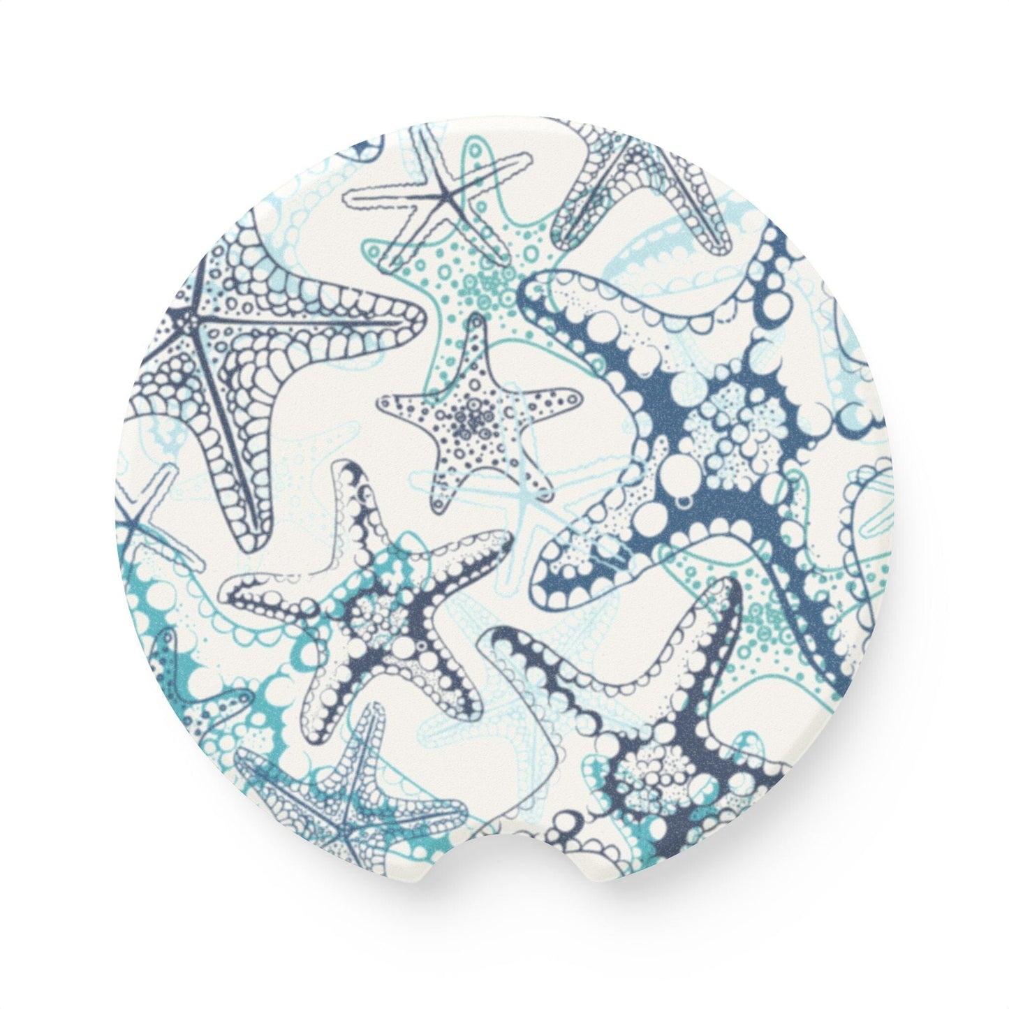 Starfish Car Coasters, Summer Car Decor • Cute Car Accessories, Ocean Inspired Style Home Decor Printify 2.6'' × 2.6" 2pcs