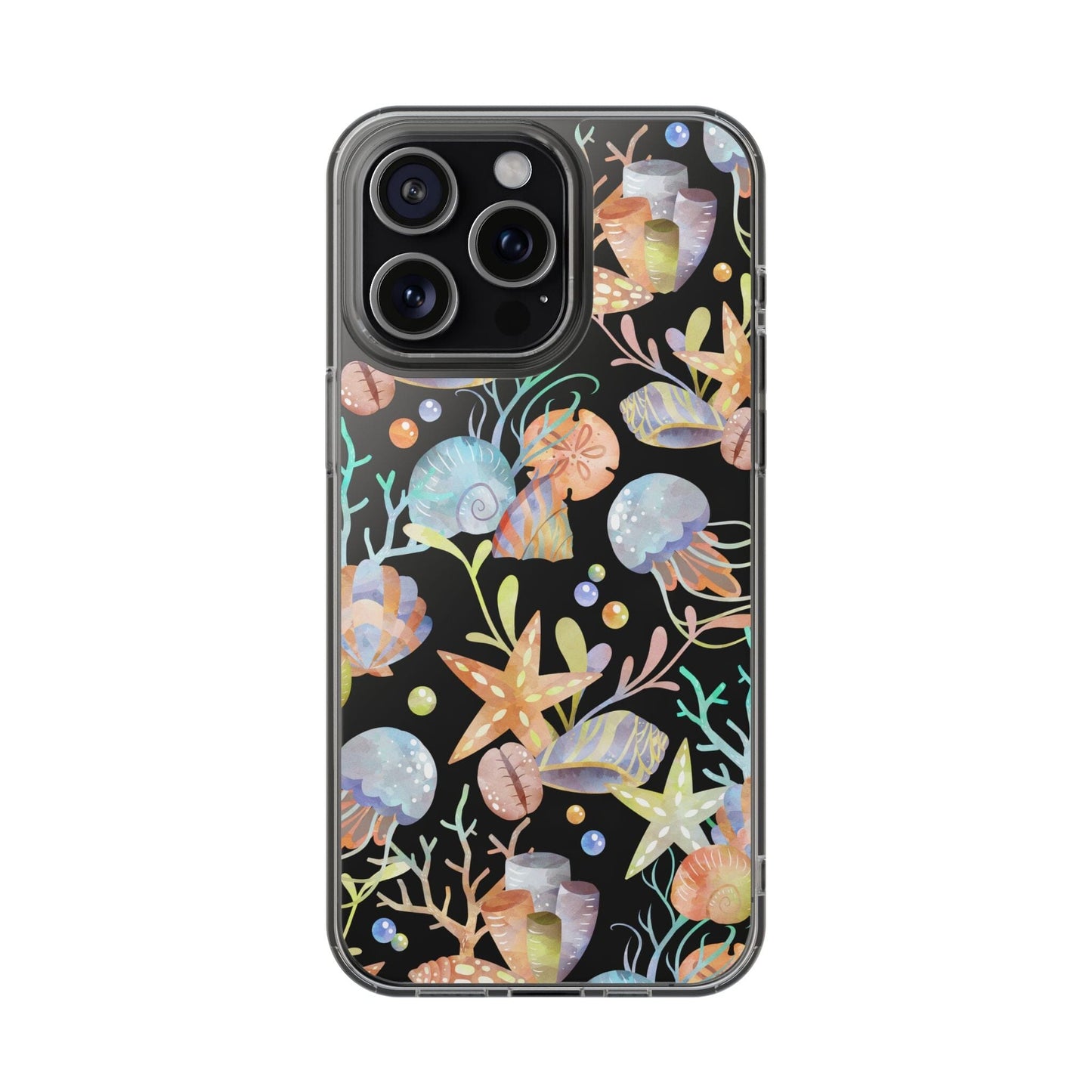 Seashell Phone Case, Beach Phone Case, Clear Phone Cases, Ocean Inspired Style, Beachy Summer Vibes iPhone 11-14 And Samsung Galaxy Cases Phone Case Printify iPhone 15 Pro Max Without gift packaging
