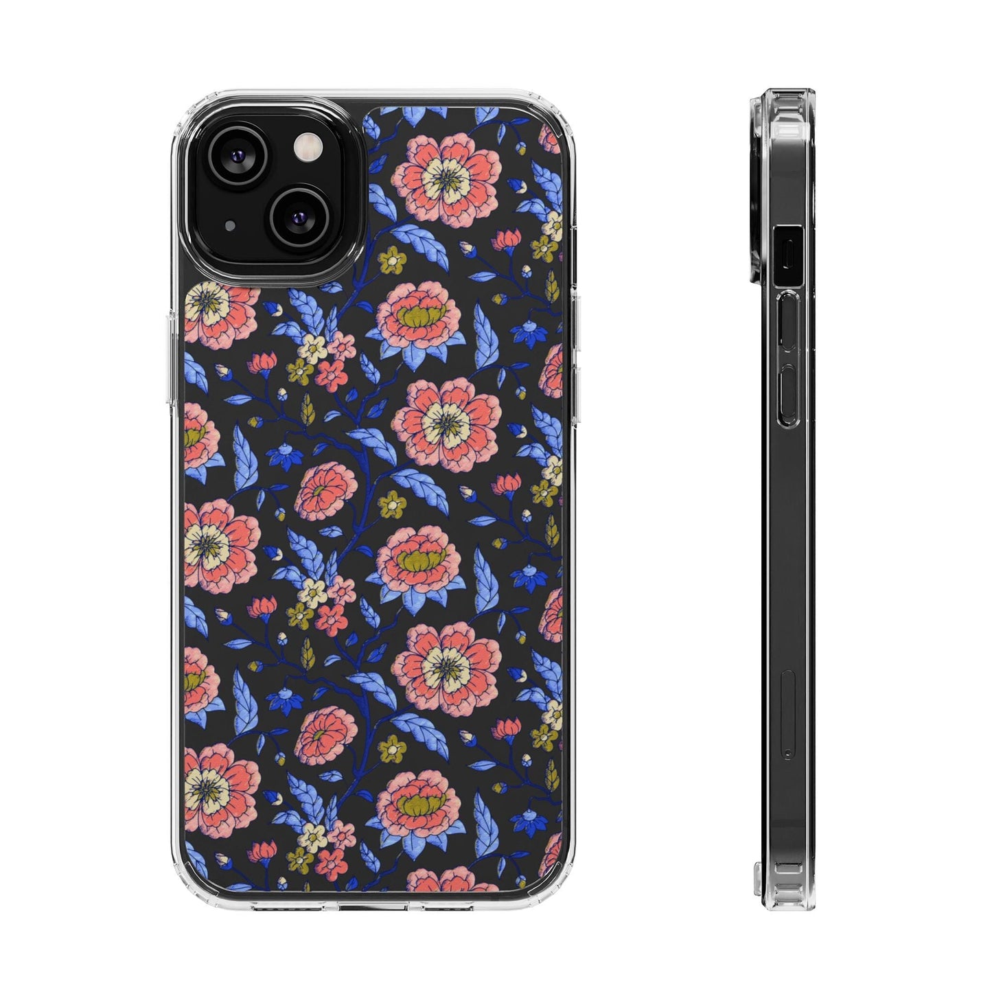Clear Phone Case, iPhone 16 Pro Max Case, Chinoiserie Toile – Compatible with Most iPhone and Samsung Models Phone Case Printify iPhone 14 Plus Without gift packaging