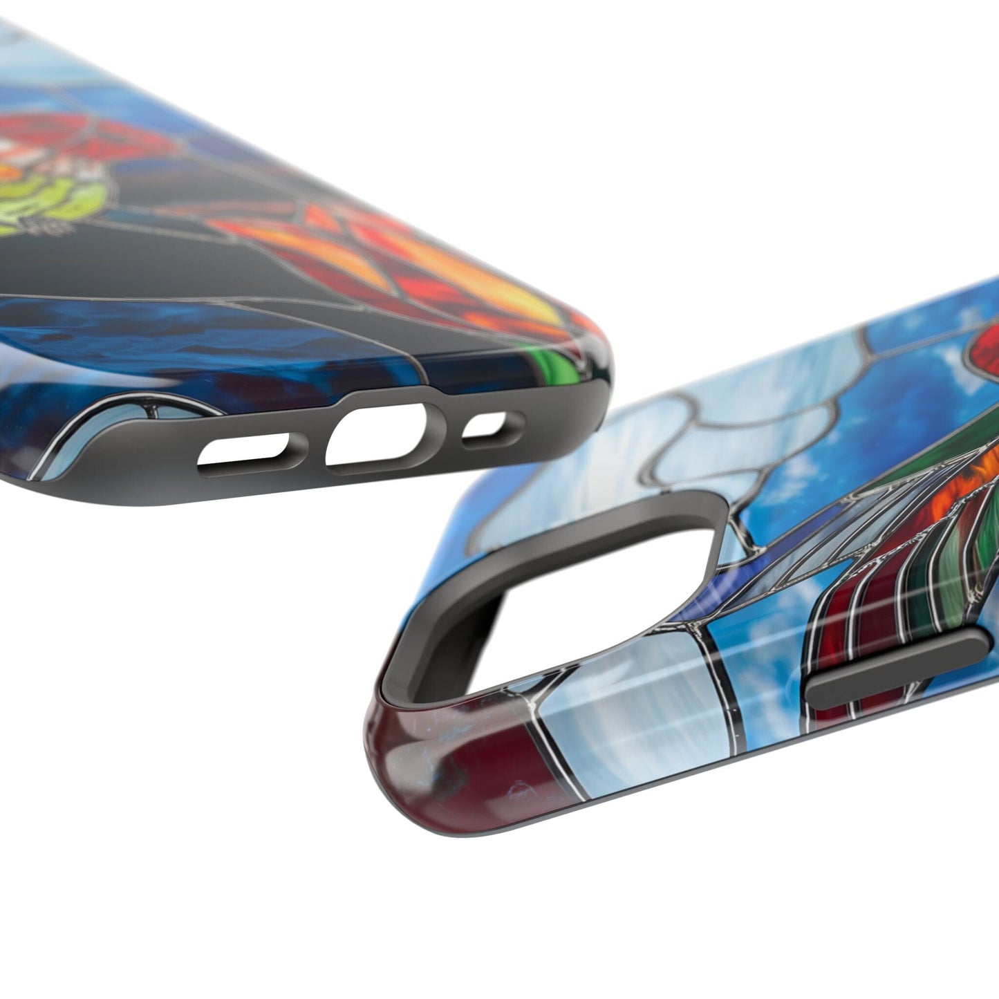 Stained Glass Humming Bird Phone Case, Tough Phonecase designed to fit iPhone and Galaxy Bird Lover Gifts Phone Case Printify