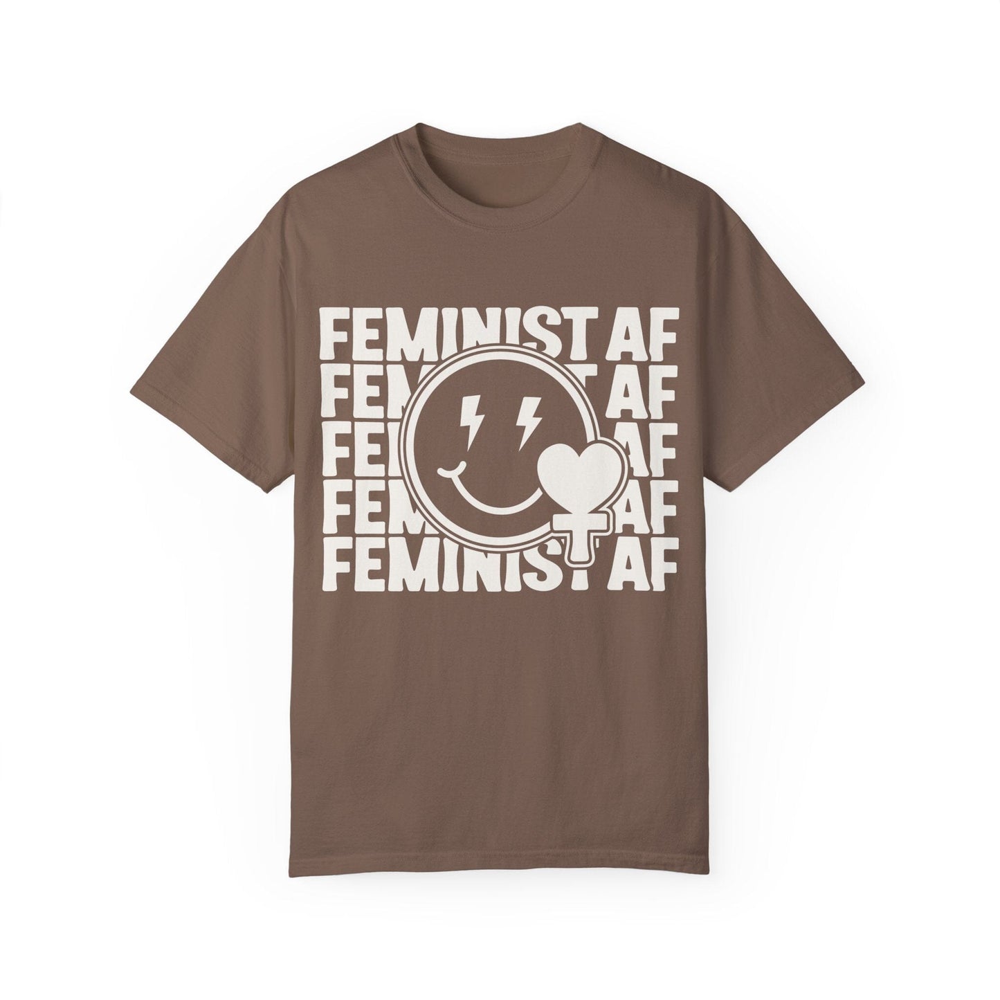 Feminist Shirt, Feminist AF Social Justice Shirts T-Shirt Printify Espresso S
