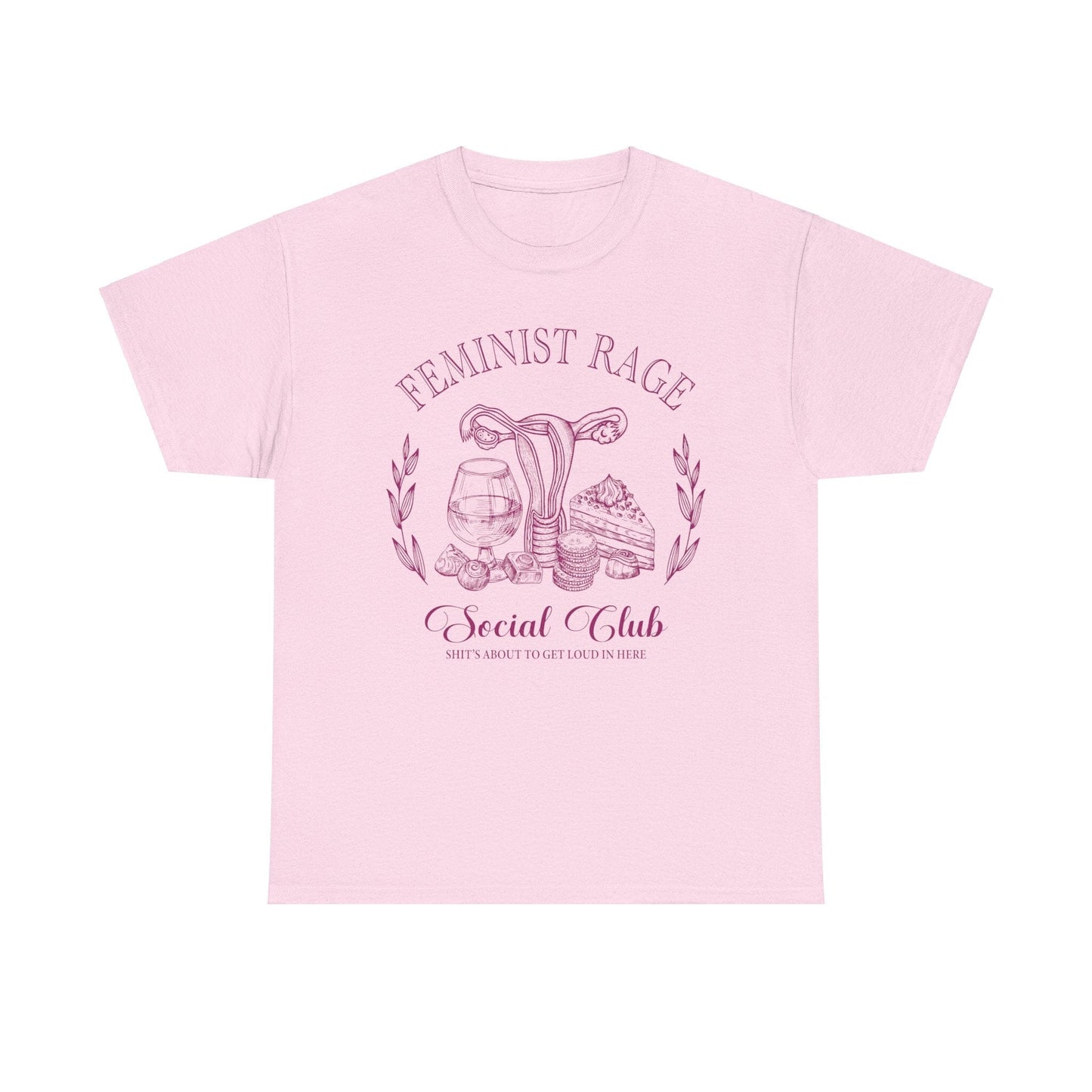 Feminist Rage Shirt ~ Equal Rights Social Club Shirts T-Shirt Printify Light Pink S