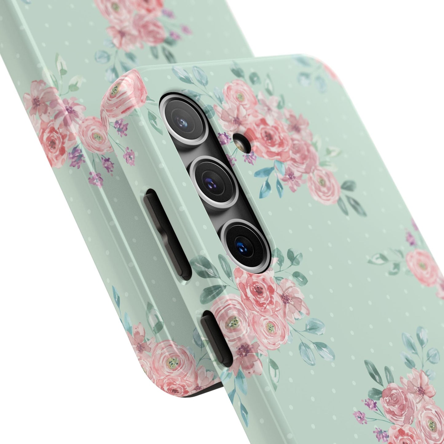 Green Floral Phone Case, Summer Flower Phonecases, Coquette Aesthetic iPhone Case for 15 14 13 12 Cell Phone Covers Phone Case Printify