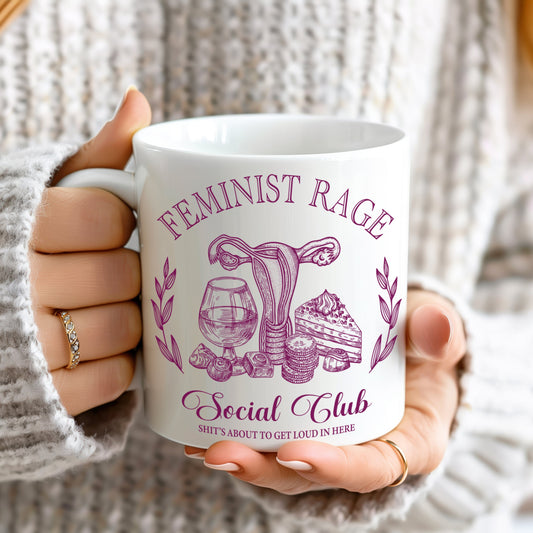 20 oz Feminist Rage Coffee Mug ~ Oversized Coffee Mug Coffee Mugs teelaunch