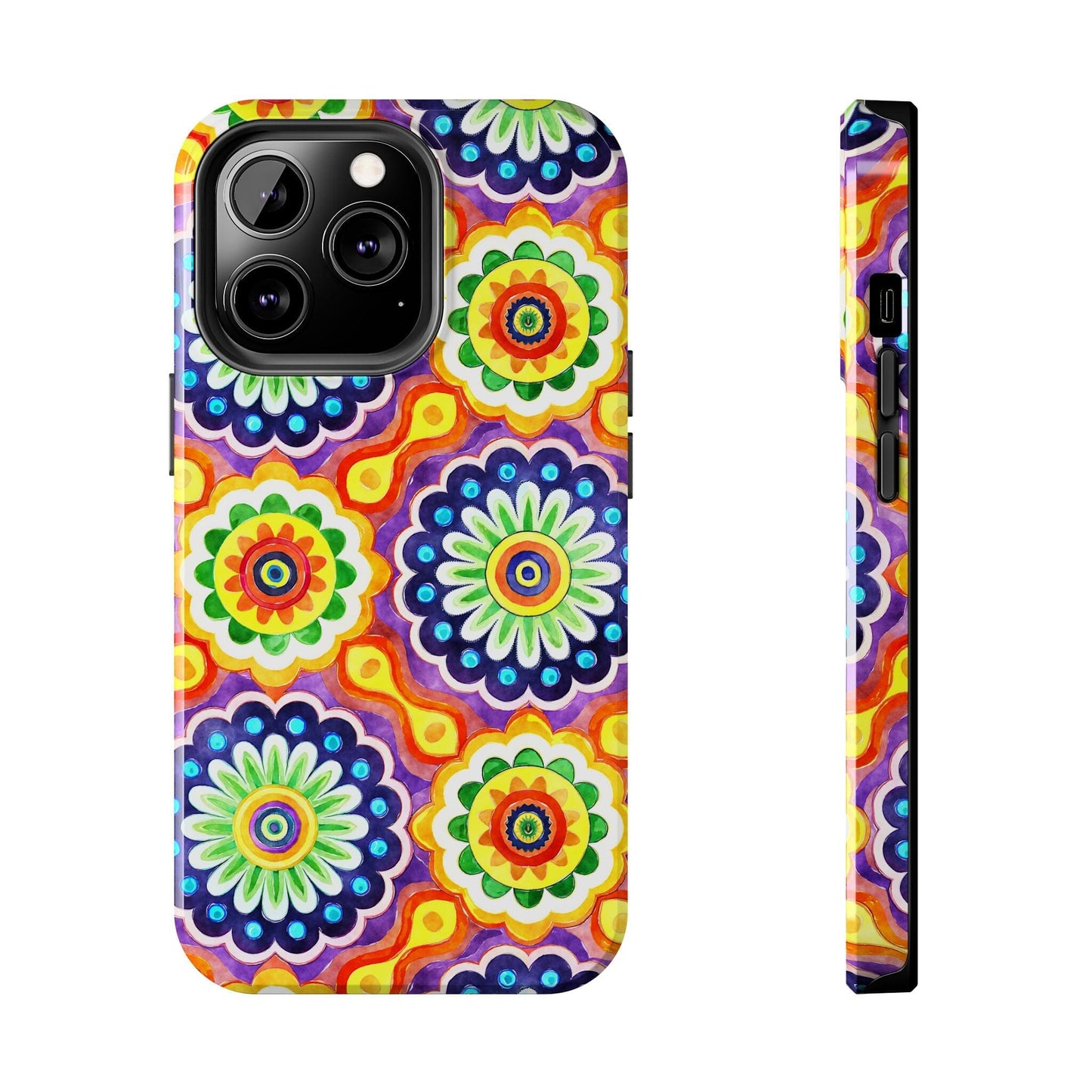 Rainbow Mandala Phone Case • Designed to Fit Most iPhone and Samsung Models Phone Case Printify iPhone 13 Pro