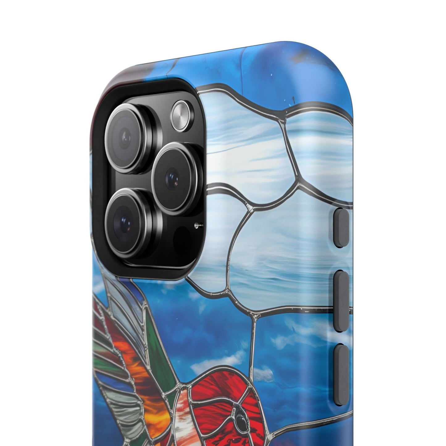 Stained Glass Humming Bird Phone Case, Tough Phonecase designed to fit iPhone and Galaxy Bird Lover Gifts Phone Case Printify