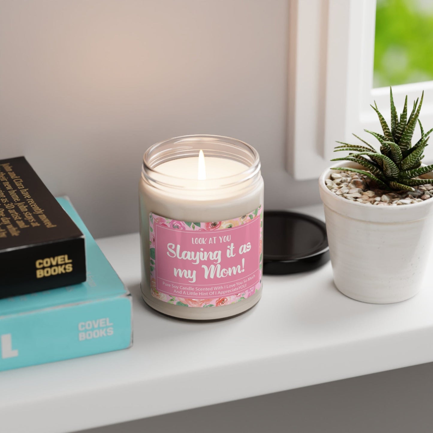 Mother's Day Candle, Slaying It As My Mom, Gratitude and Appreciation Gifts, Gift for Mom From Daughter, 1st Mothers Day Gift for Wife Home Decor Printify