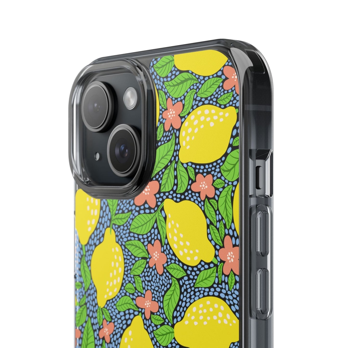 Clear iPhone 16 Pro Phone Case, Lemon Citron Coquette Phonecase • Designed to fit Most iPhone and Samsung Models Phone Case Printify