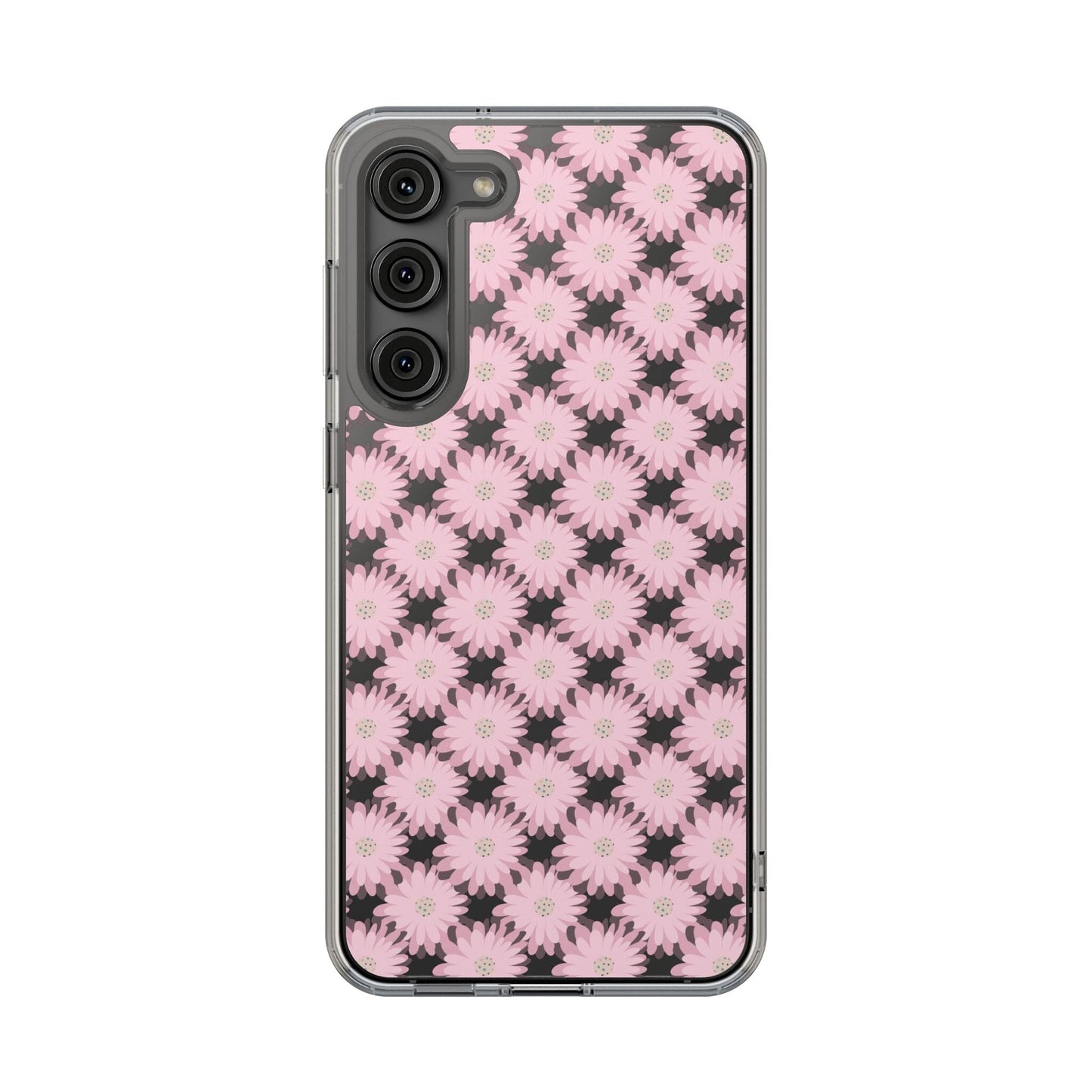 Retro Daisies Clear Floral Phone Case • Designed to fit most iPhone and Samsung Phones Phone Case Printify Samsung Galaxy S23 Plus