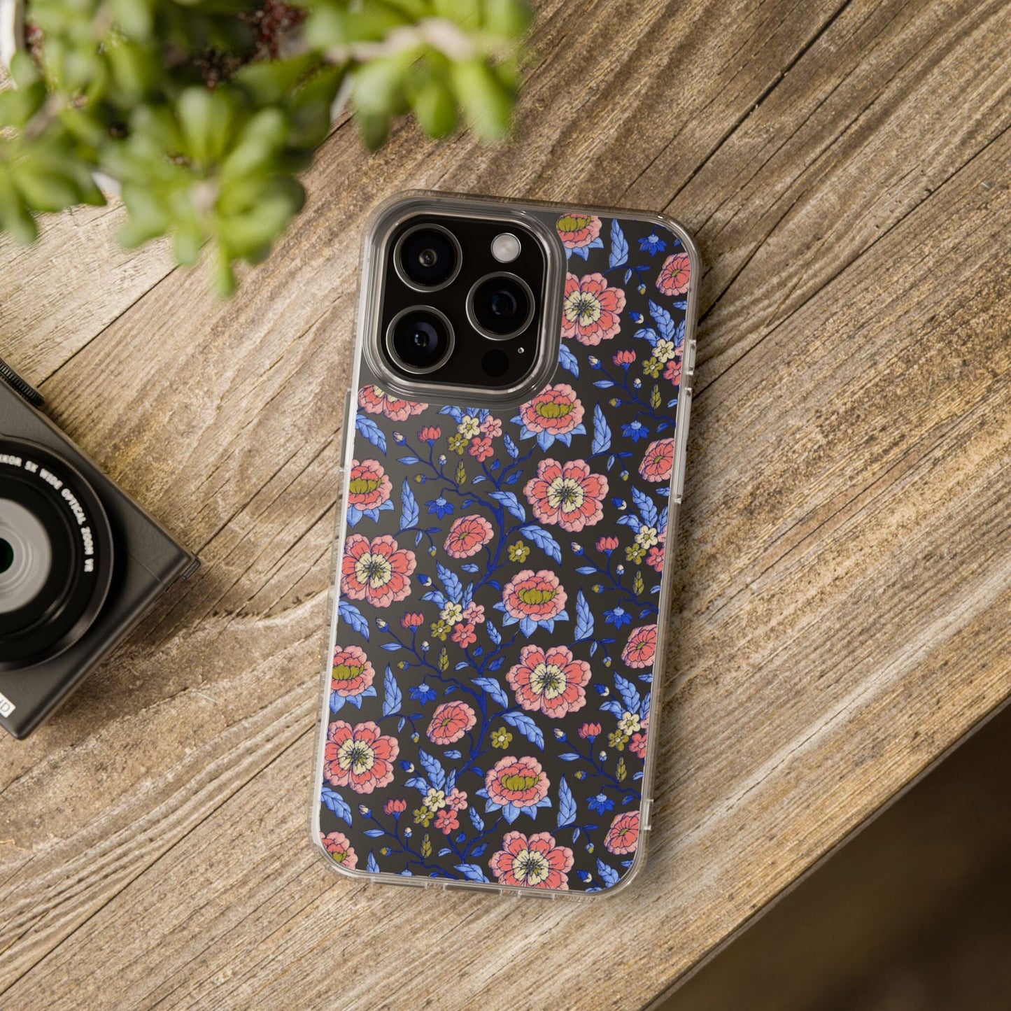 Clear Phone Case, iPhone 16 Pro Max Case, Chinoiserie Toile – Compatible with Most iPhone and Samsung Models Phone Case Printify
